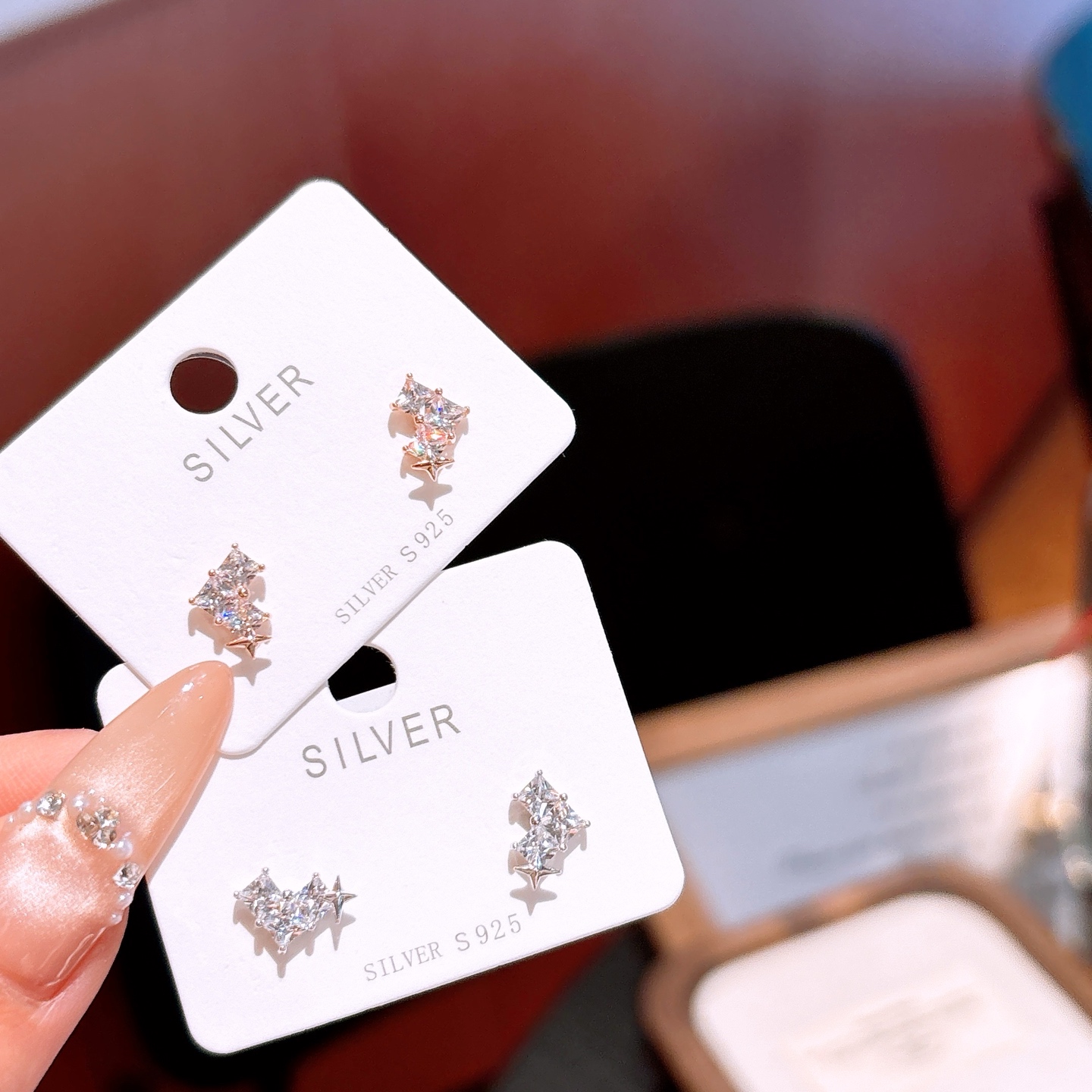 Fine Silver Earrings Fashion Workplace Gold