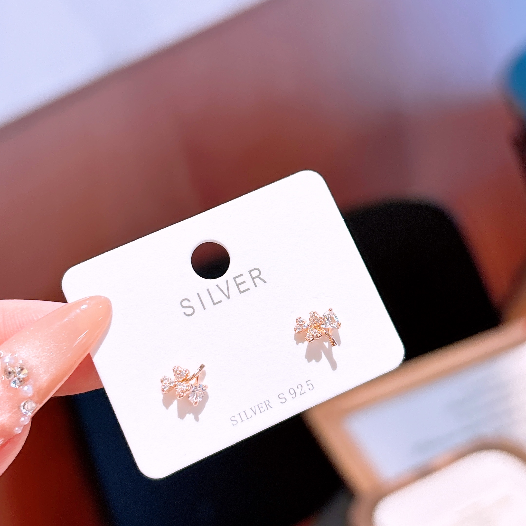 Low Allergy Silver Earrings Sweet Engagement Silver