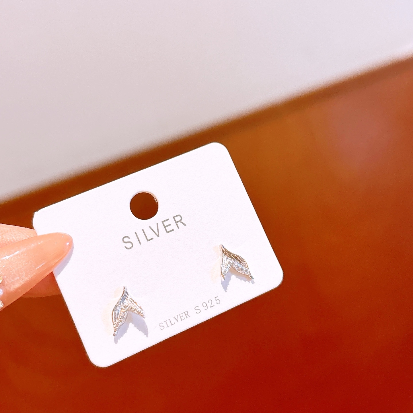 Solid Silver Earrings Lively Anniversary Gold