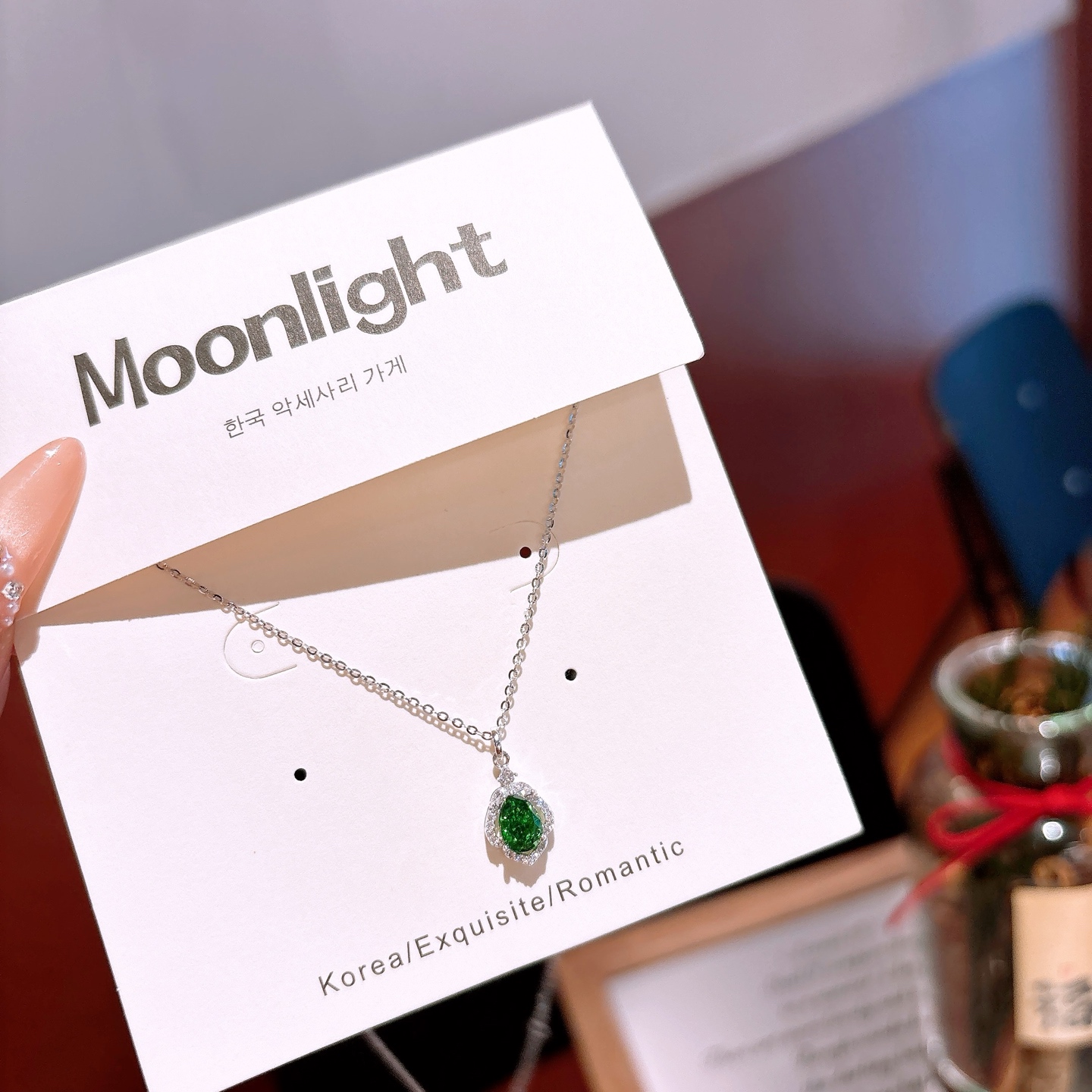 Low Allergy Silver High Carbon Diamond Necklace Dainty Mother's Birthday