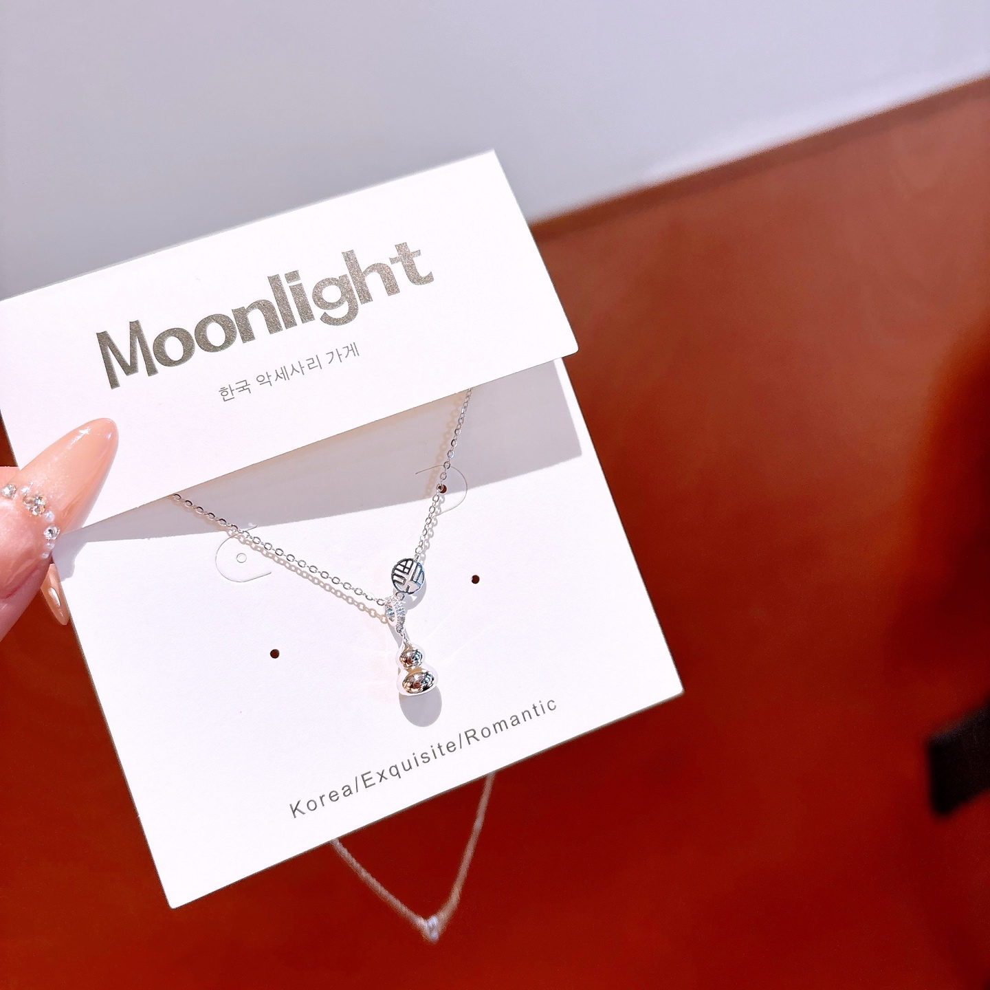 Fine Silver Necklace Light Luxury Date Night Silver