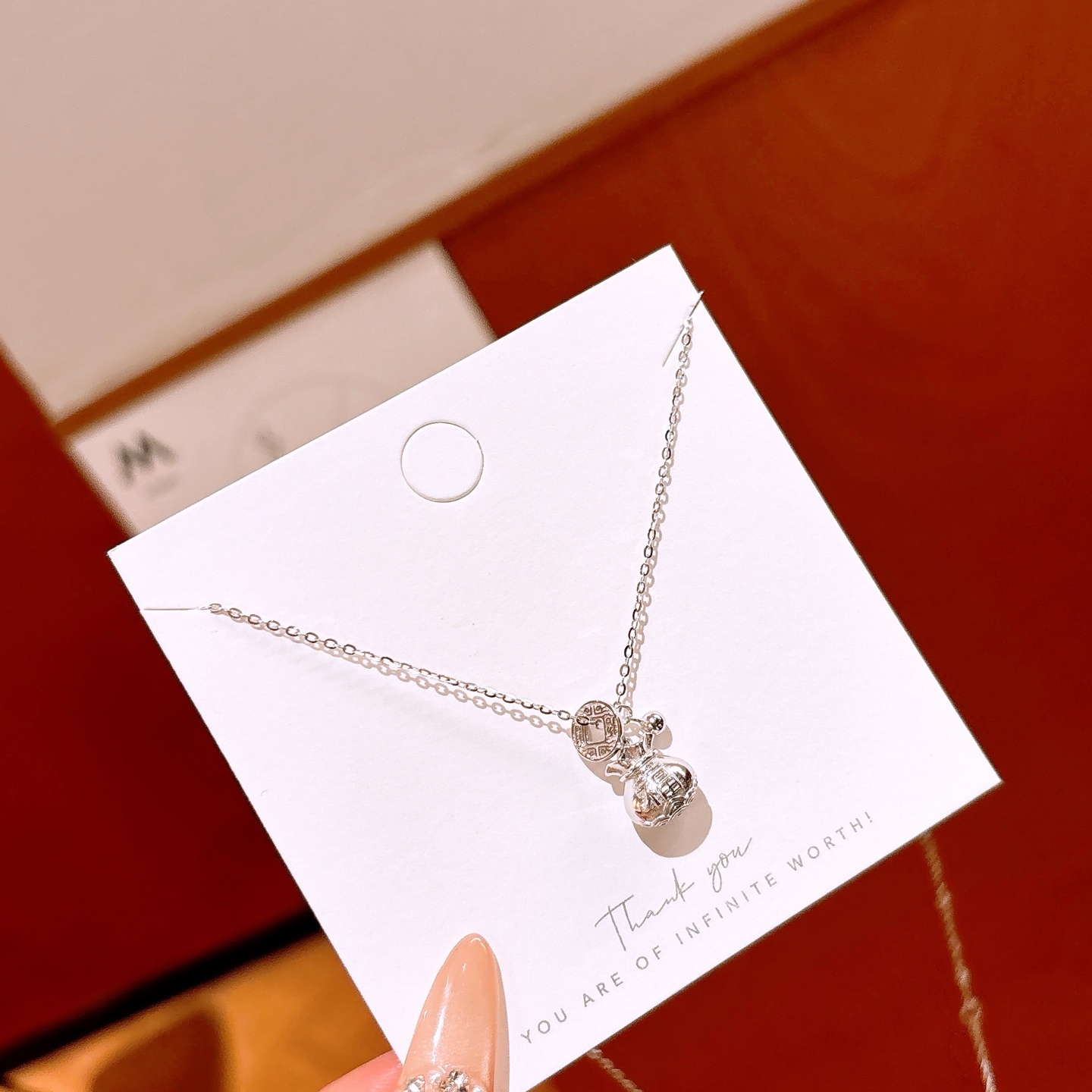 High Polish Silver Necklace Intellectual Teacher's Day Silver