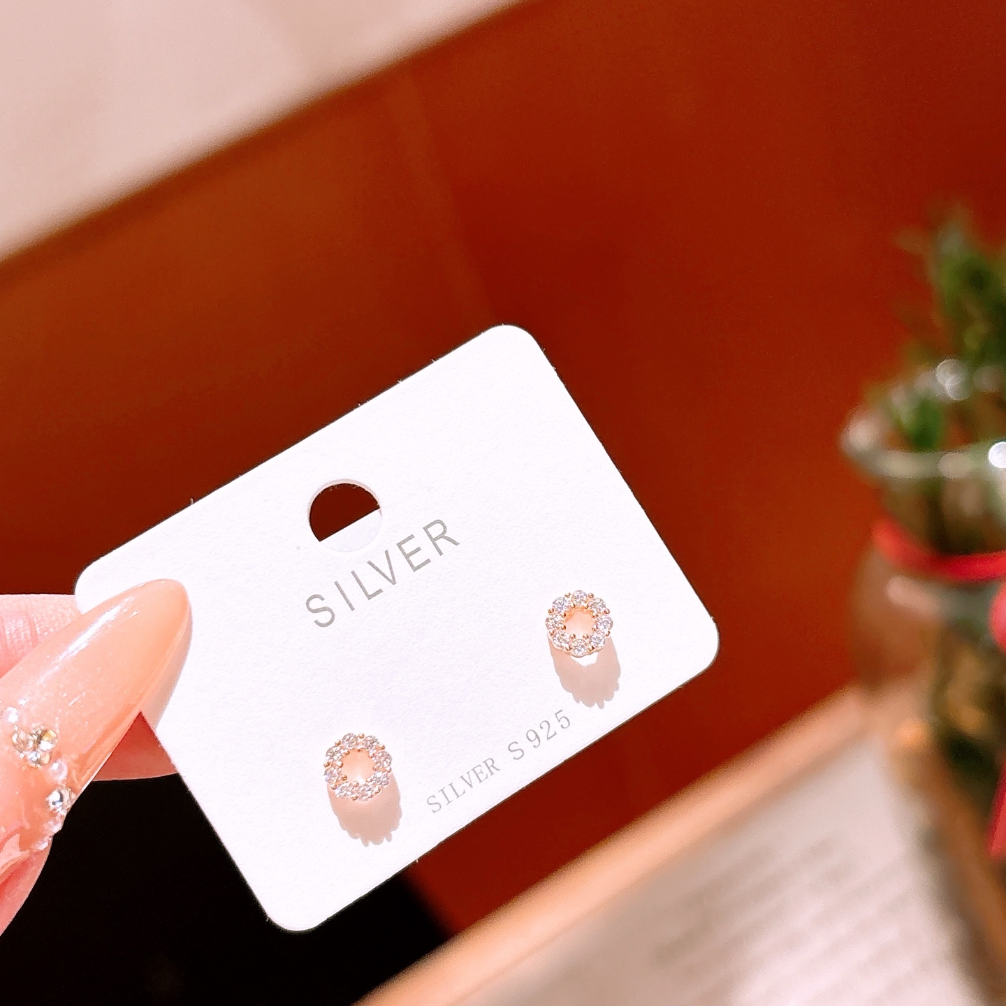 Solid Silver Earrings Sweet & Cool Party Gold