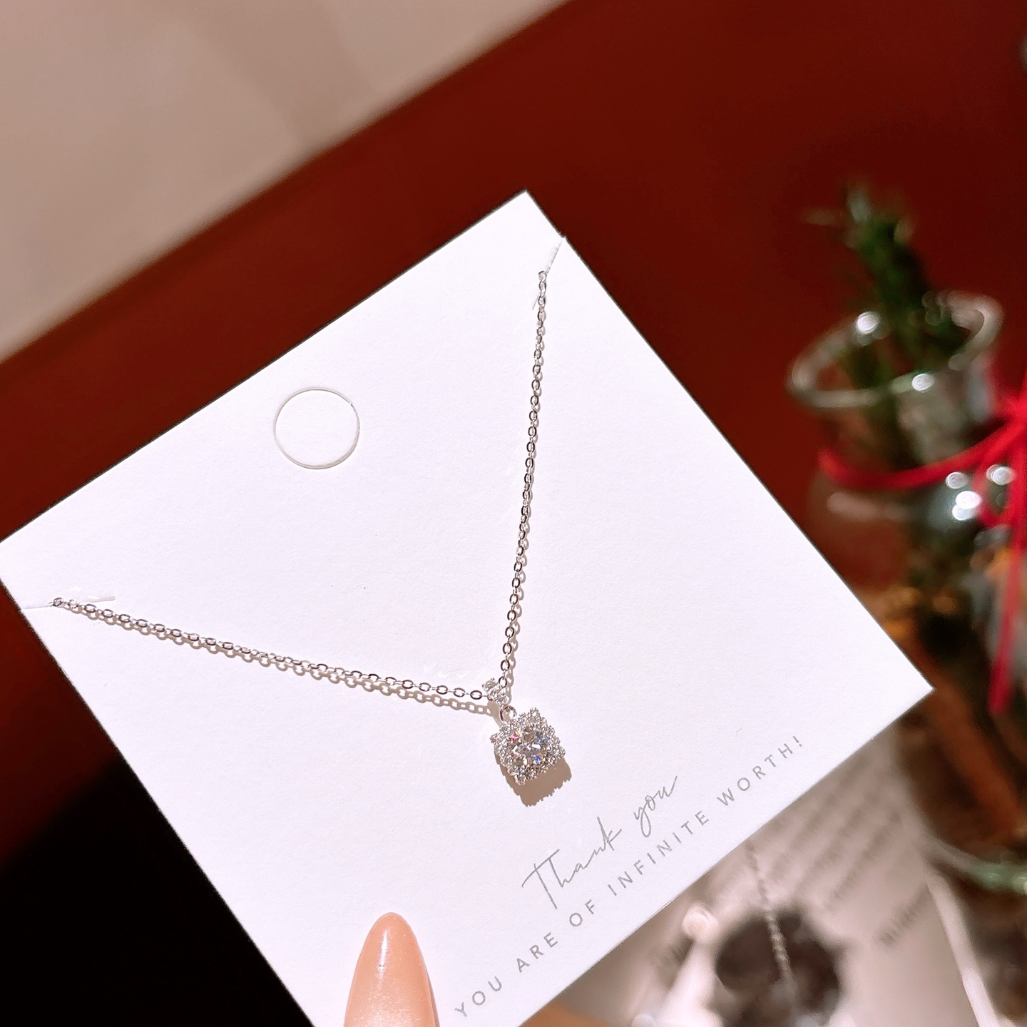 Hypoallergenic Silver Necklace Delicate Confession Silver