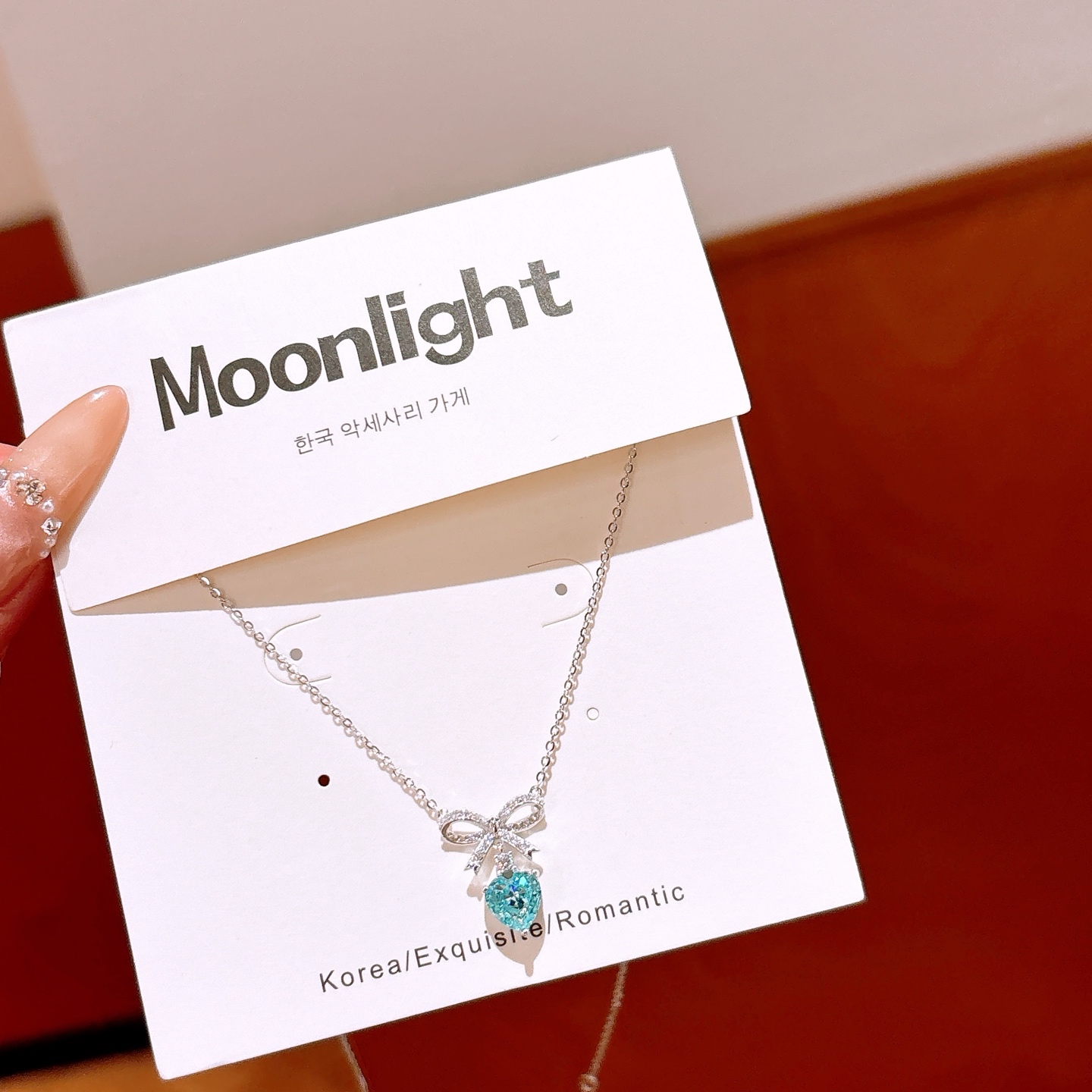 Nickel Free Silver High Carbon Diamond Necklace Chic Spring Festival