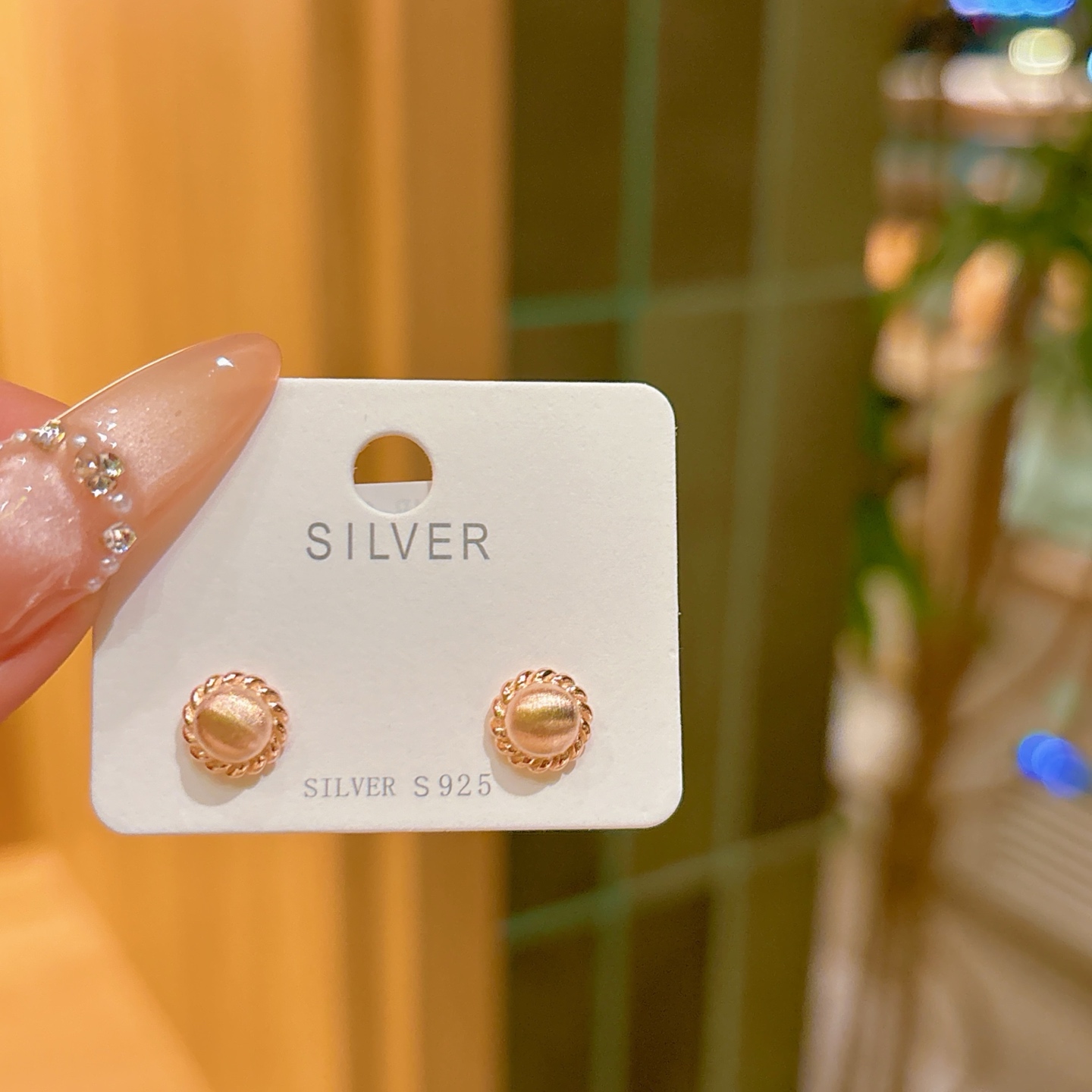 925 Silver Earrings Fashion Date Night Gold