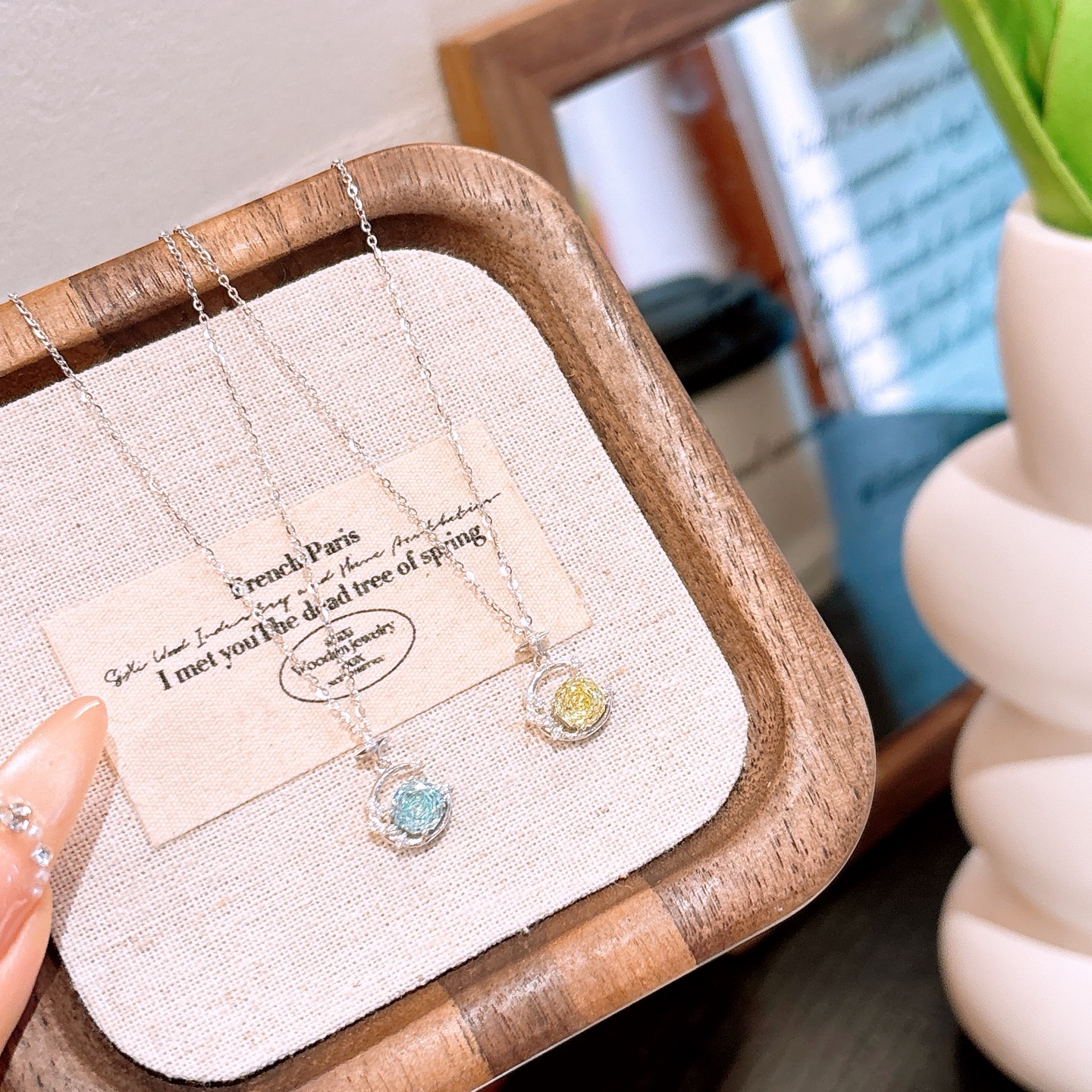 Fine Silver Necklace Playful Proposal Gold