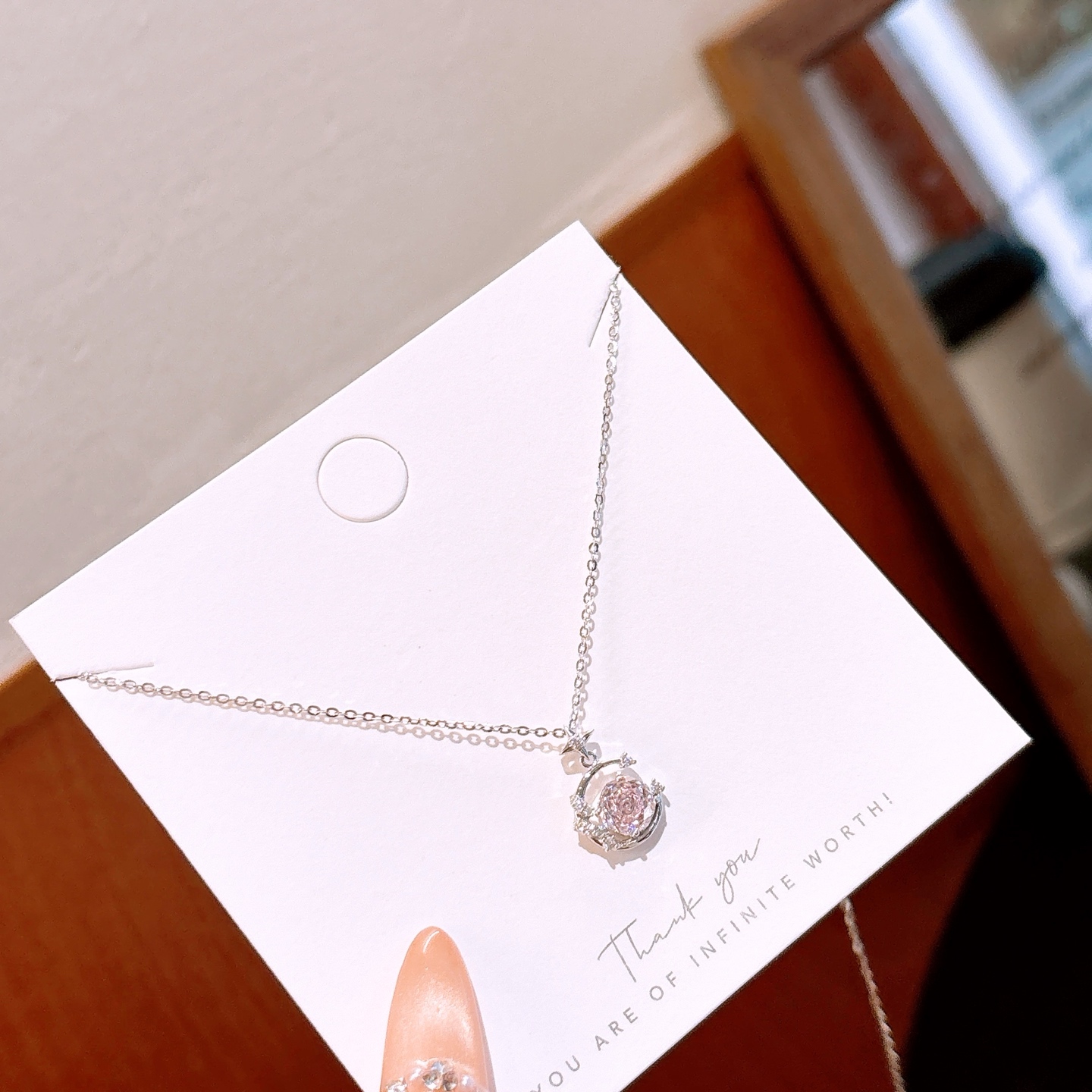 Hypoallergenic Silver Necklace Vintage Office Silver