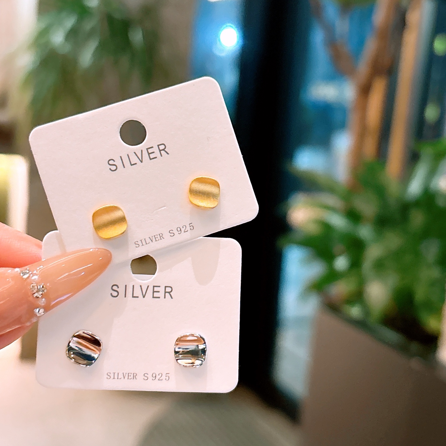 Hochglanzpoliertes Silber Ohrringe Einzigartig Geburtstag Gold