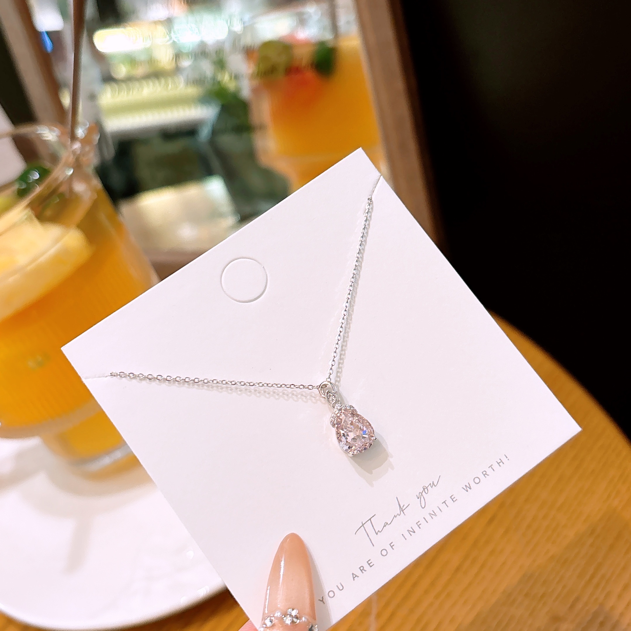 Fine Silver High Carbon Diamond Necklace Light Luxury Valentine's Day