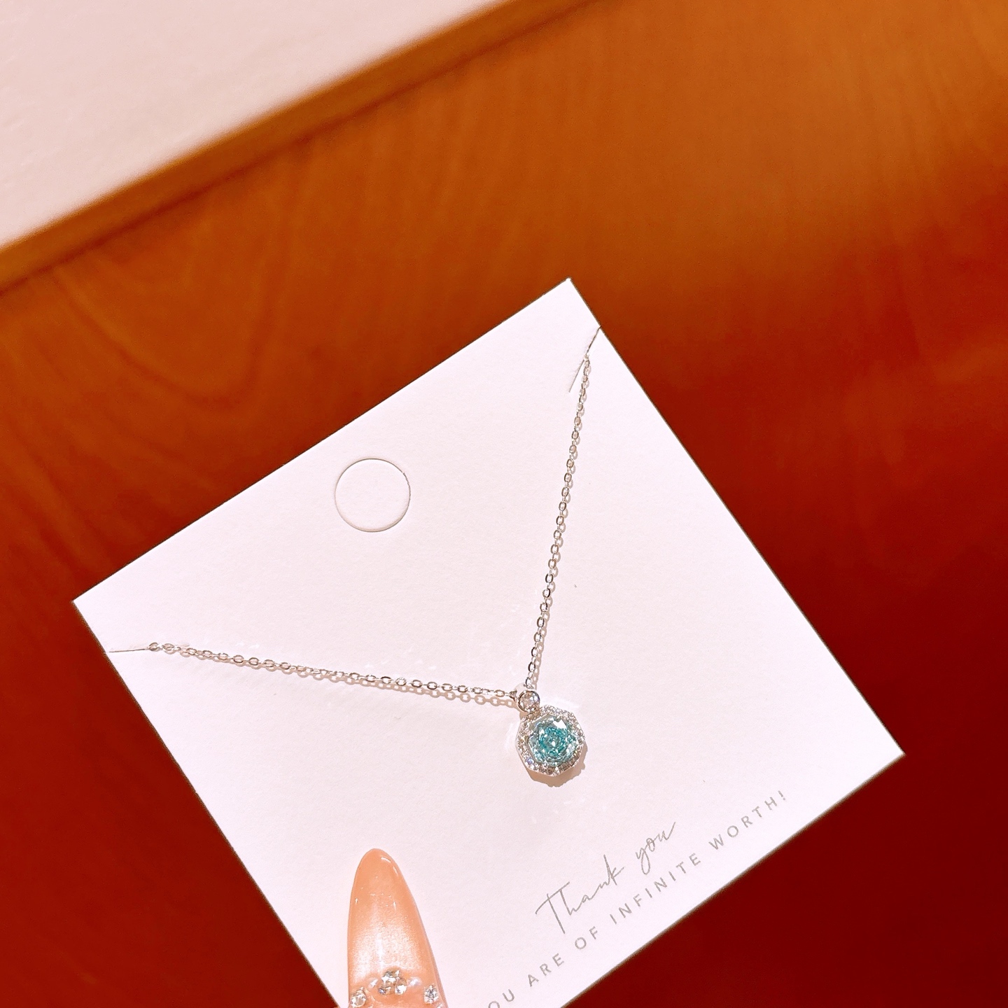 Hypoallergenic Silver High Carbon Diamond Necklace Gentle Mother's Birthday