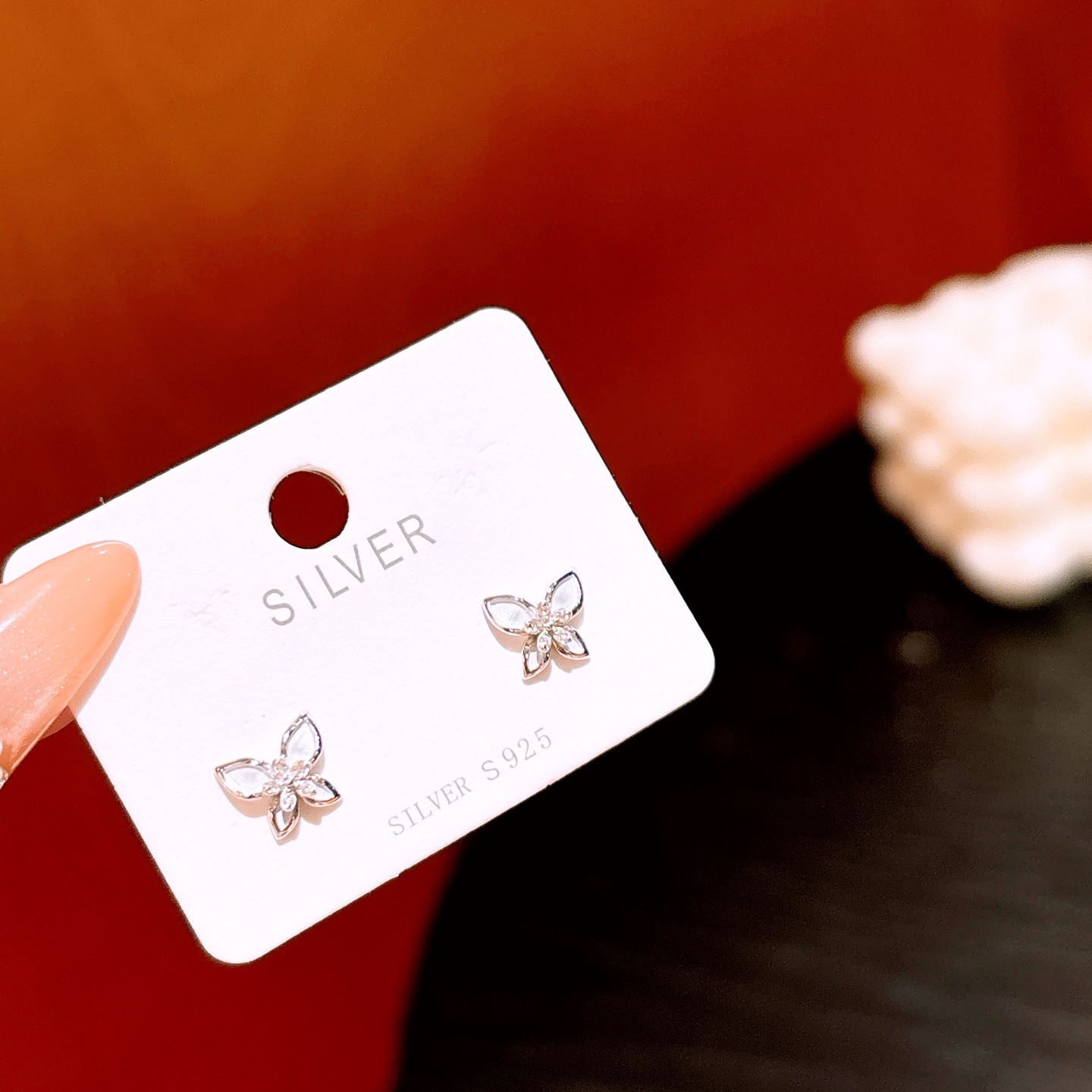 925 Silver Earrings Girly Wedding Favor Gold