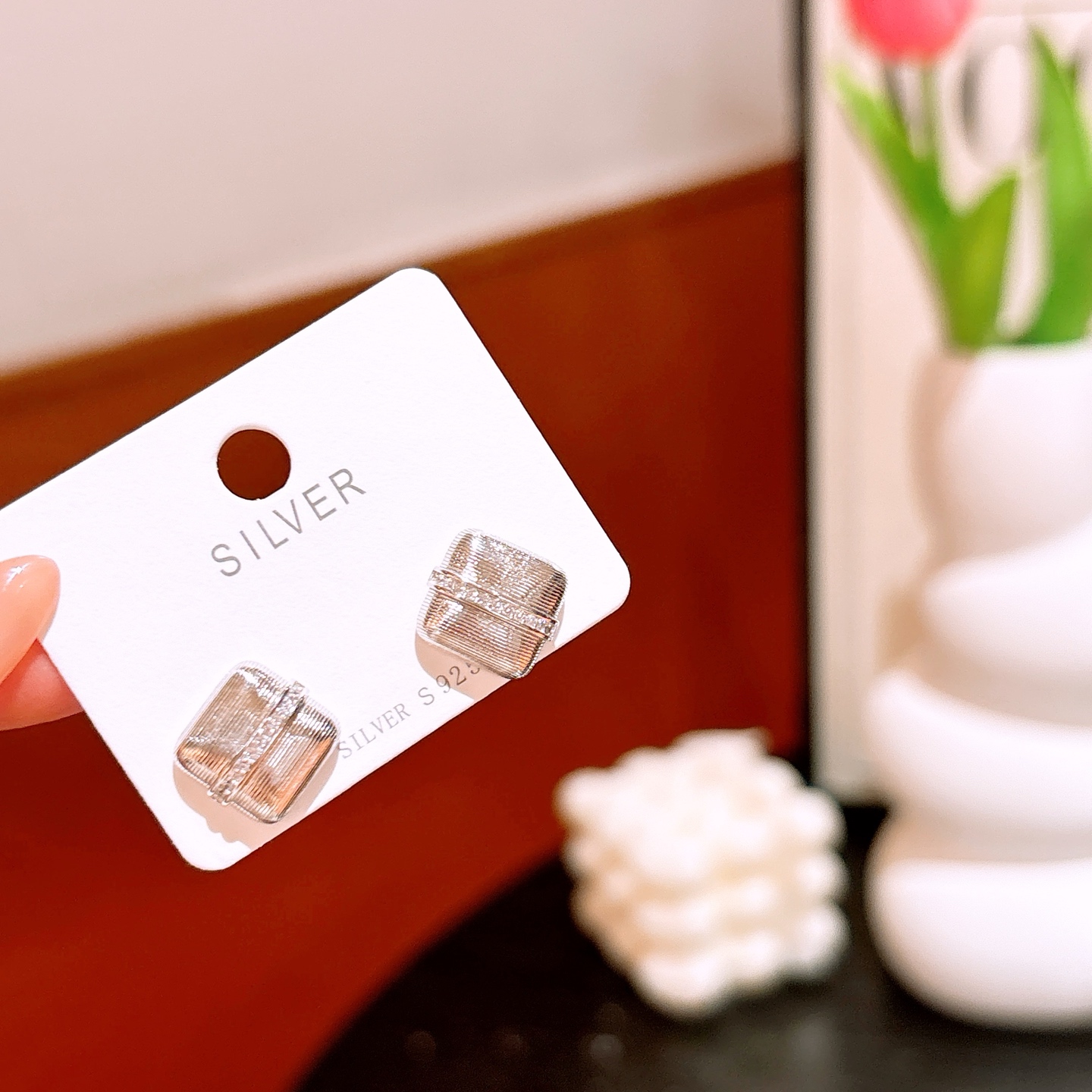 Fine Silver Earrings Intellectual Housewarming Gold