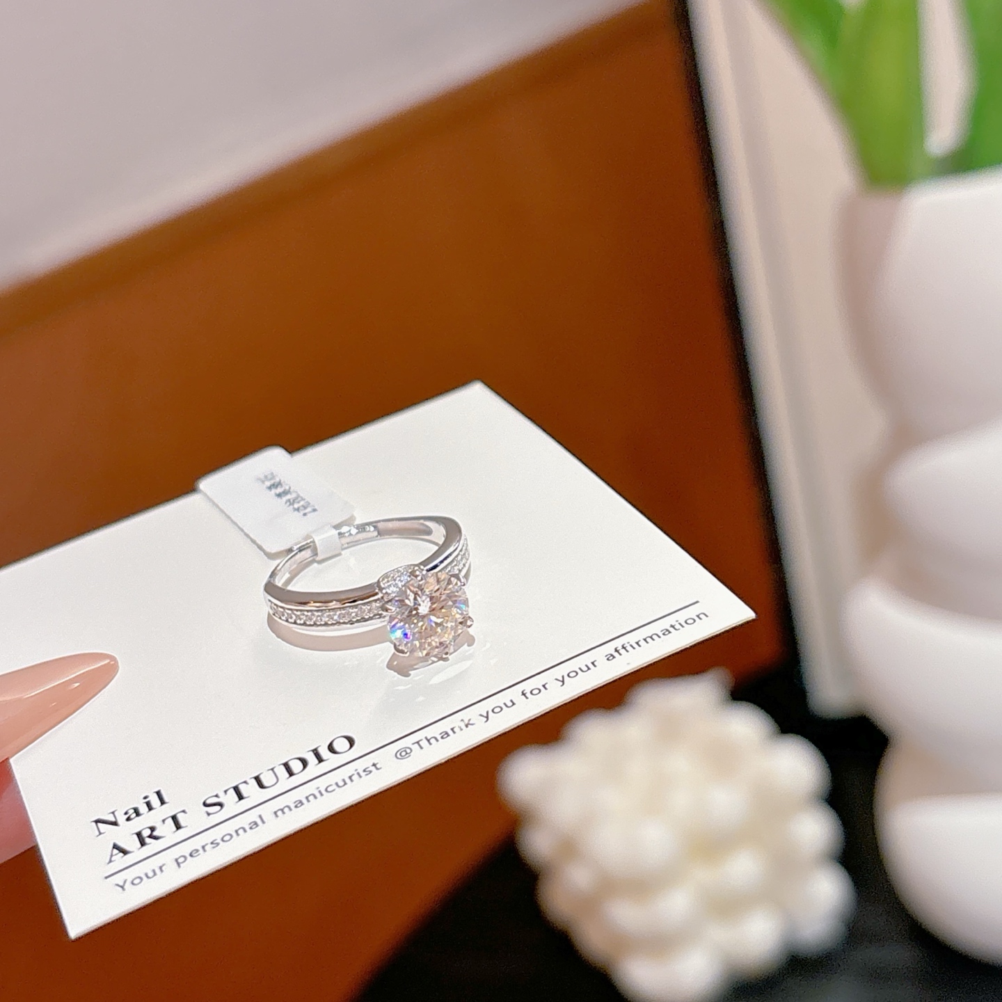 Solid Silver Moissanite Ring Ethereal Confession Gold