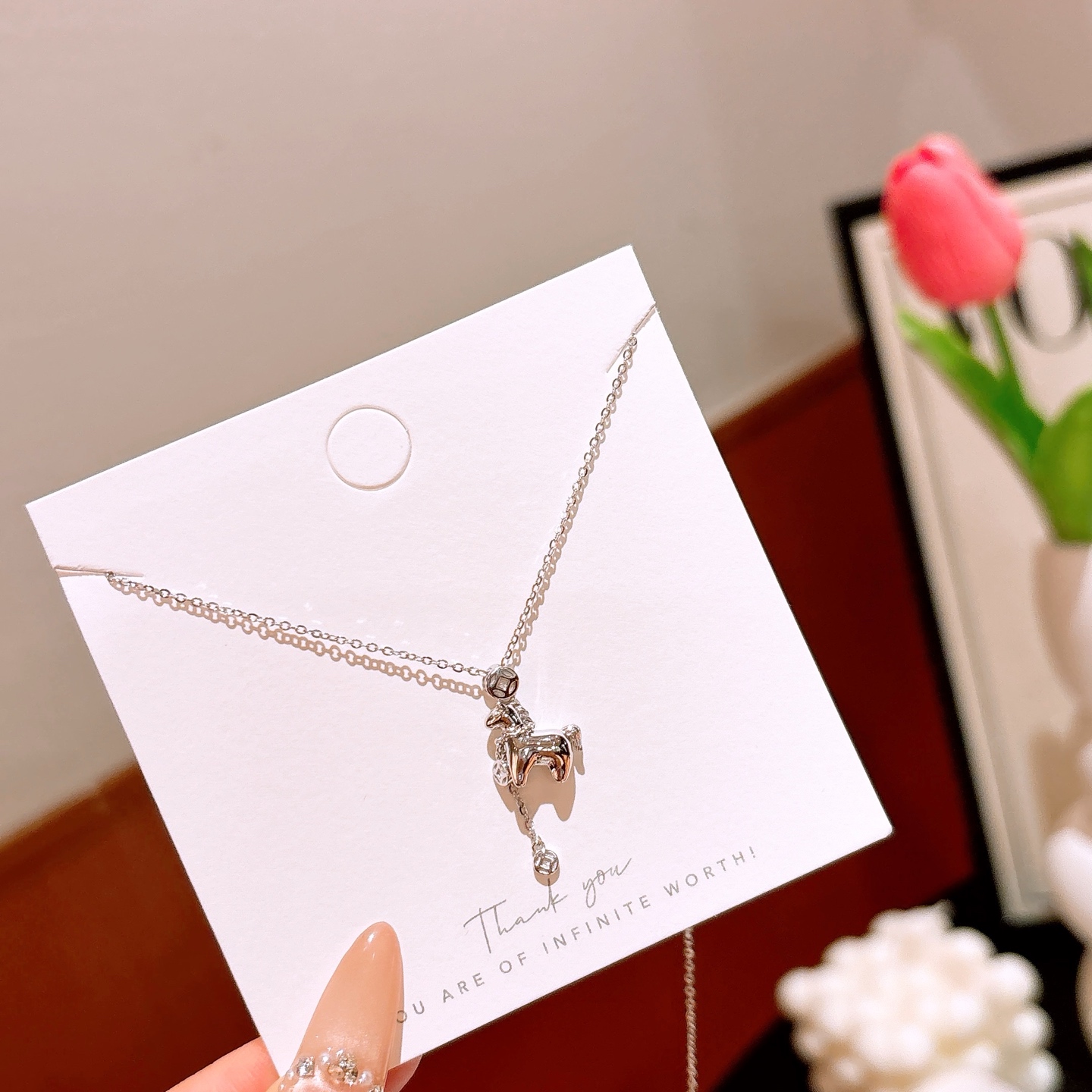 知性的ファインシルバーネックレスシルバー 晩餐会