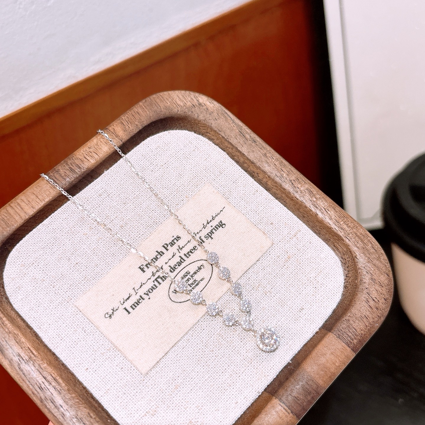 S925 Sterling Silver Moissanite Necklace Artistic Anniversary Silver