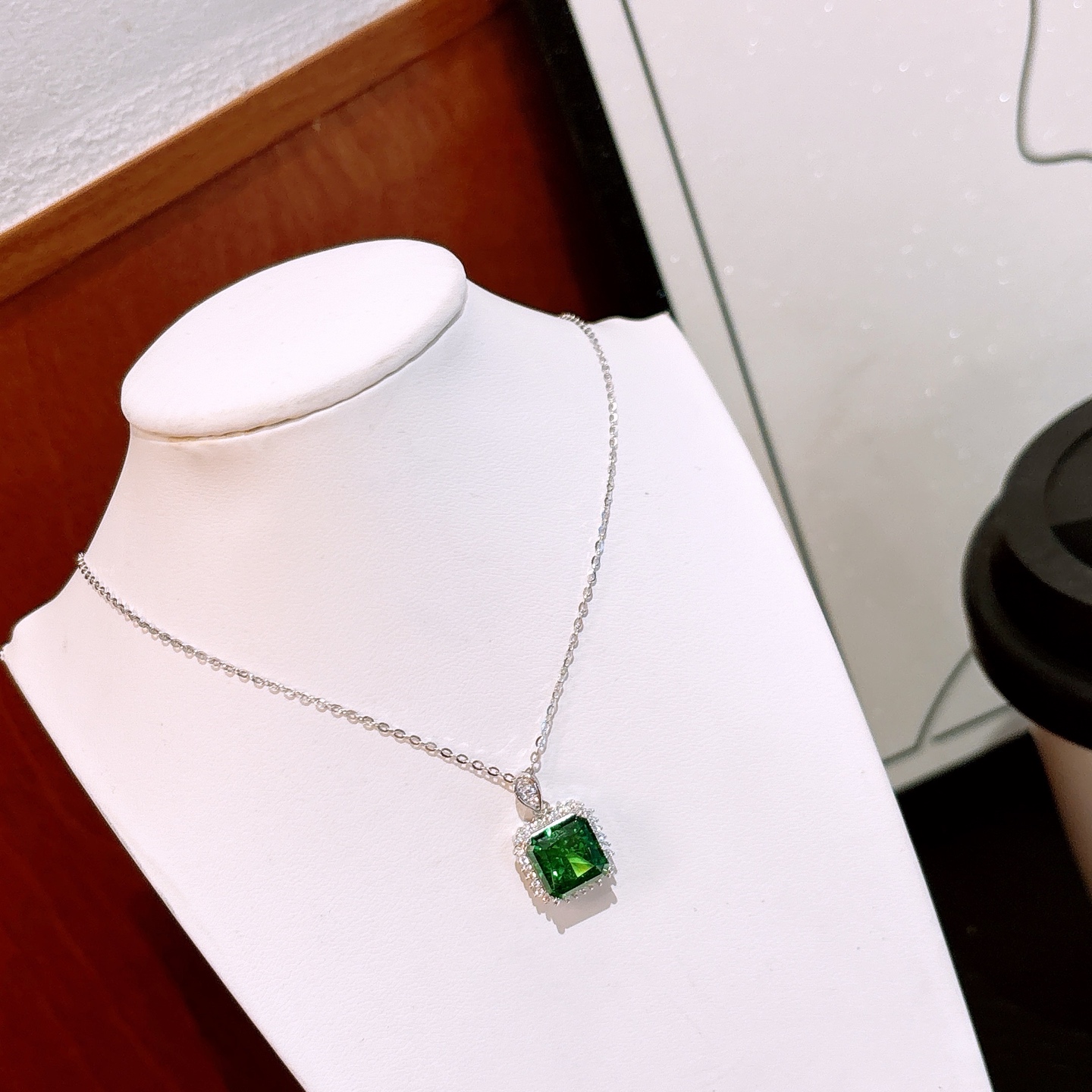 S925 Sterling Silver High Carbon Diamond Necklace Playful Office