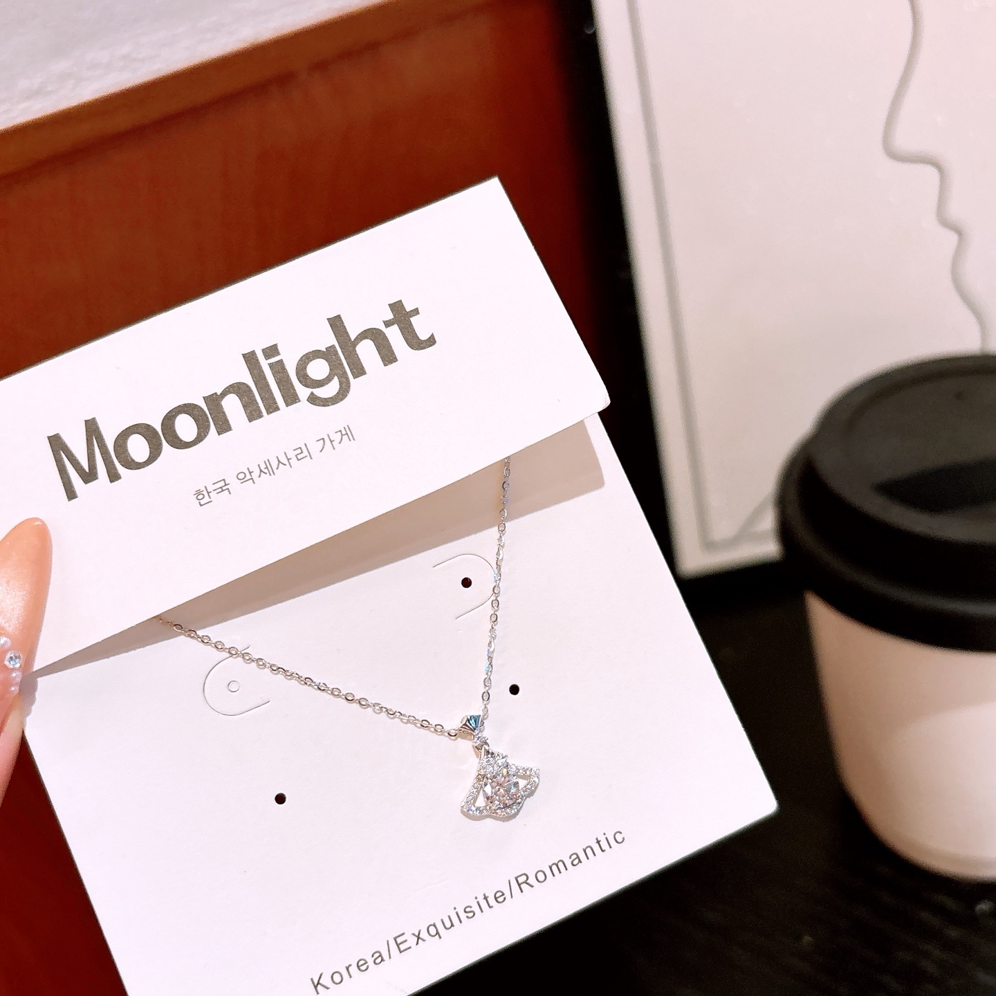 Solid Silver Necklace Soft Graduation Gold