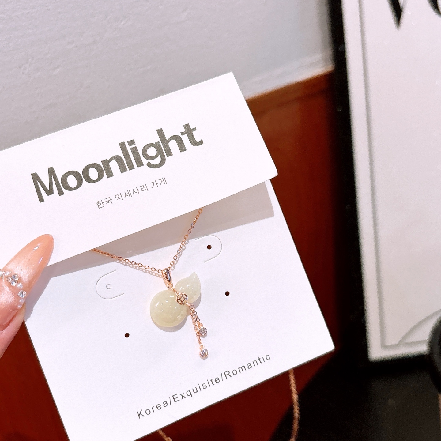 Fine Silver Hetian Jade Necklace Intellectual Everyday Wear Gold