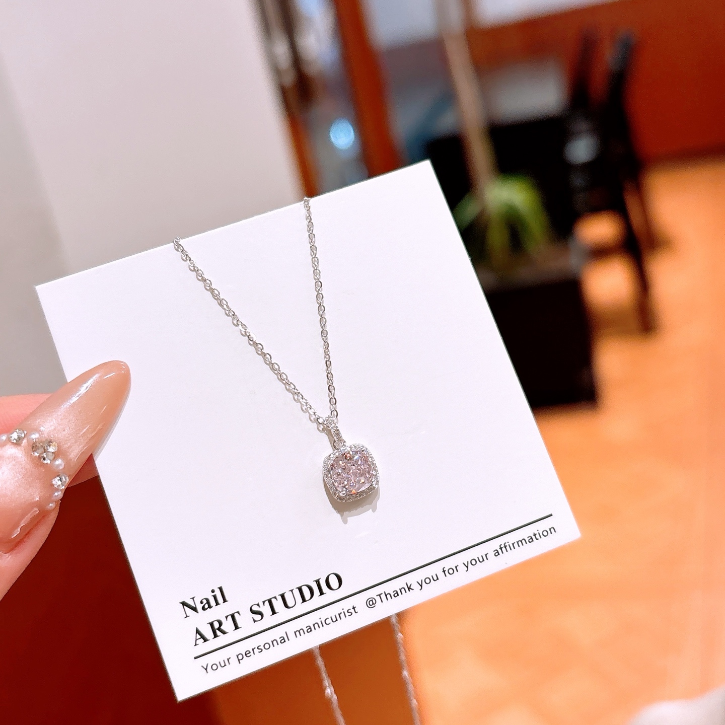 Low Allergy Silver High Carbon Diamond Necklace Pure Travel Gold