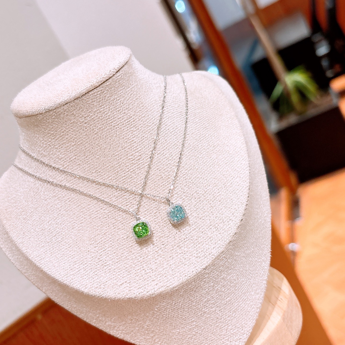 High Polish Silver High Carbon Diamond Necklace Intellectual Confession