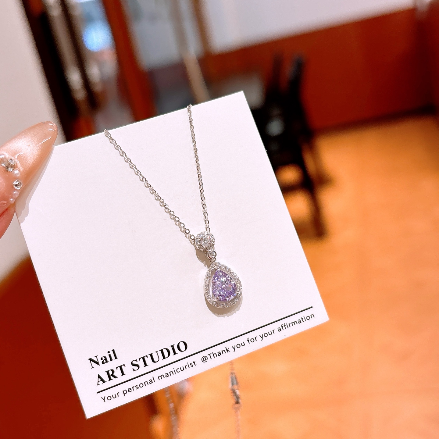 S925 Sterling Silver High Carbon Diamond Necklace Chic Proposal Silver