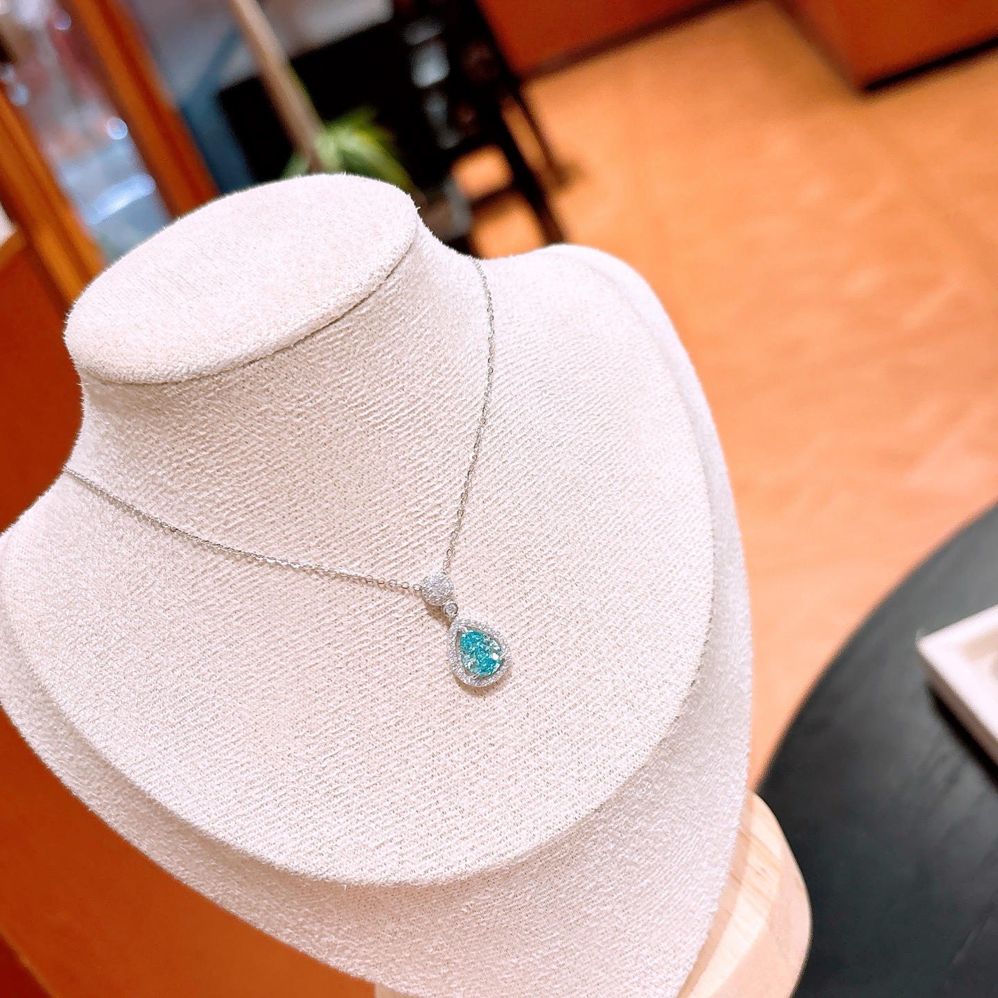 Nickel Free Silver High Carbon Diamond Necklace Chic Valentine's Day