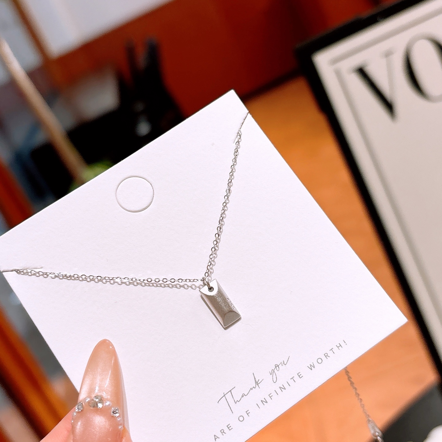 925 Silver Necklace Korean Style Mother's Day Gold