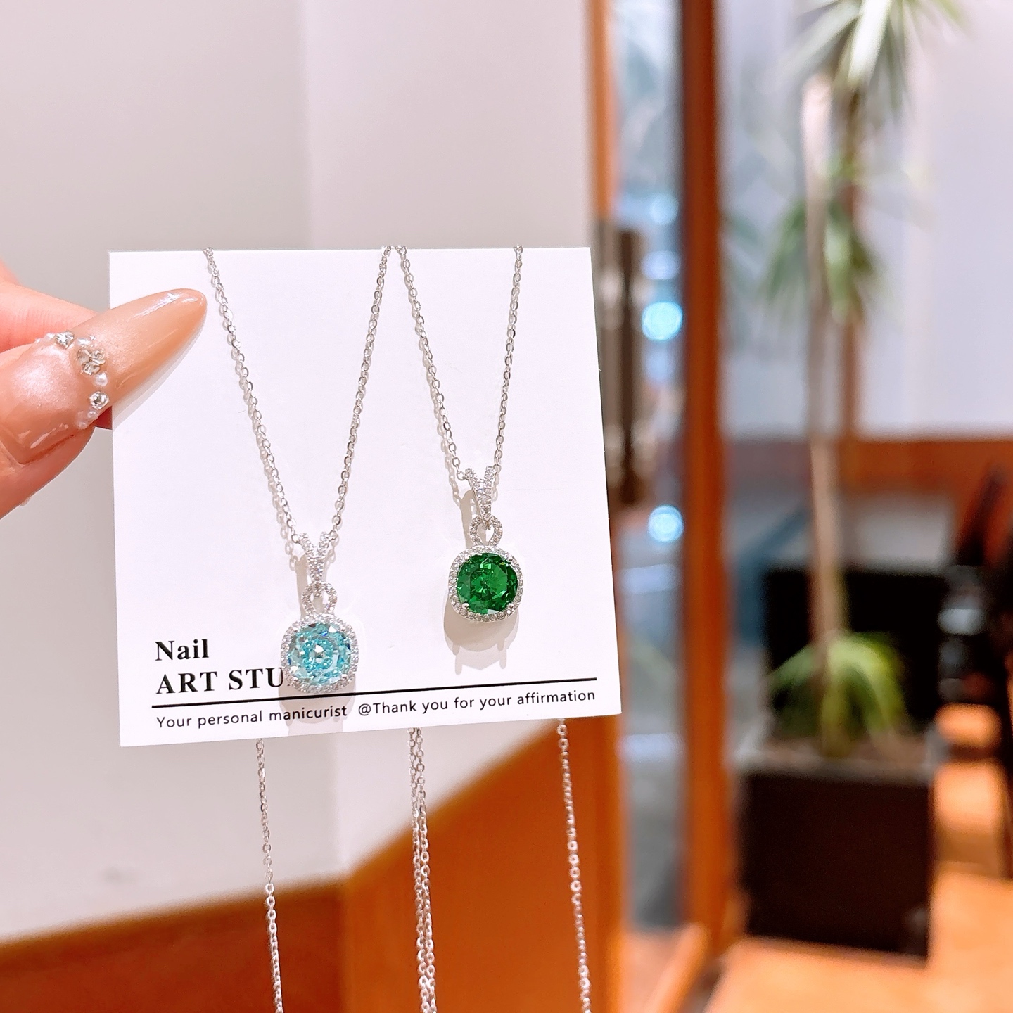 Fine Silver High Carbon Diamond Necklace Ultra Minimal Mother's Birthday