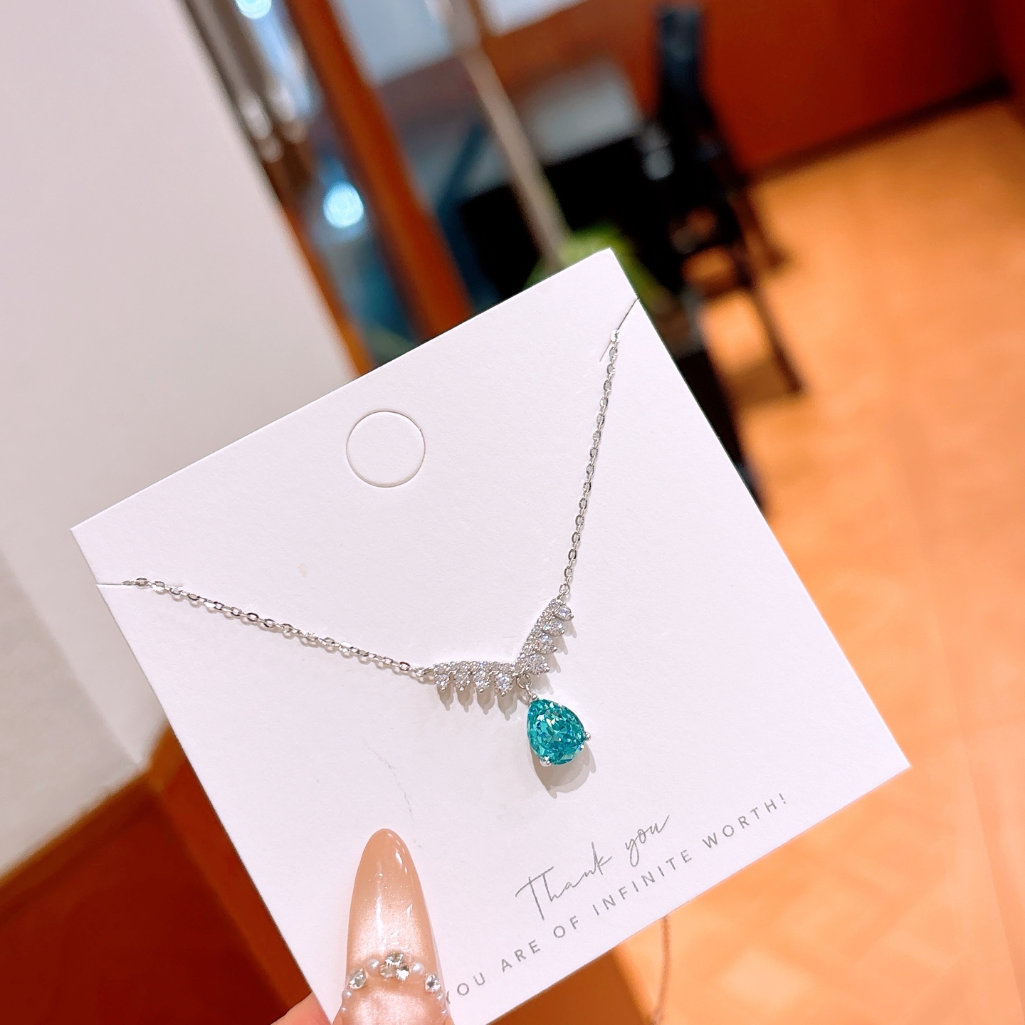 Nickel Free Silver High Carbon Diamond Necklace Fashion Self-love Gold