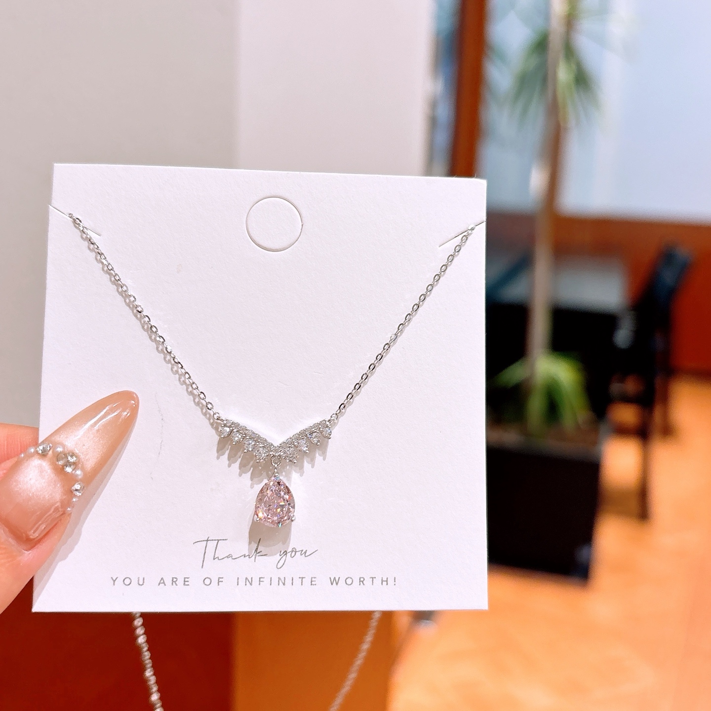 Low Allergy Silver High Carbon Diamond Necklace Vintage Wedding Gold