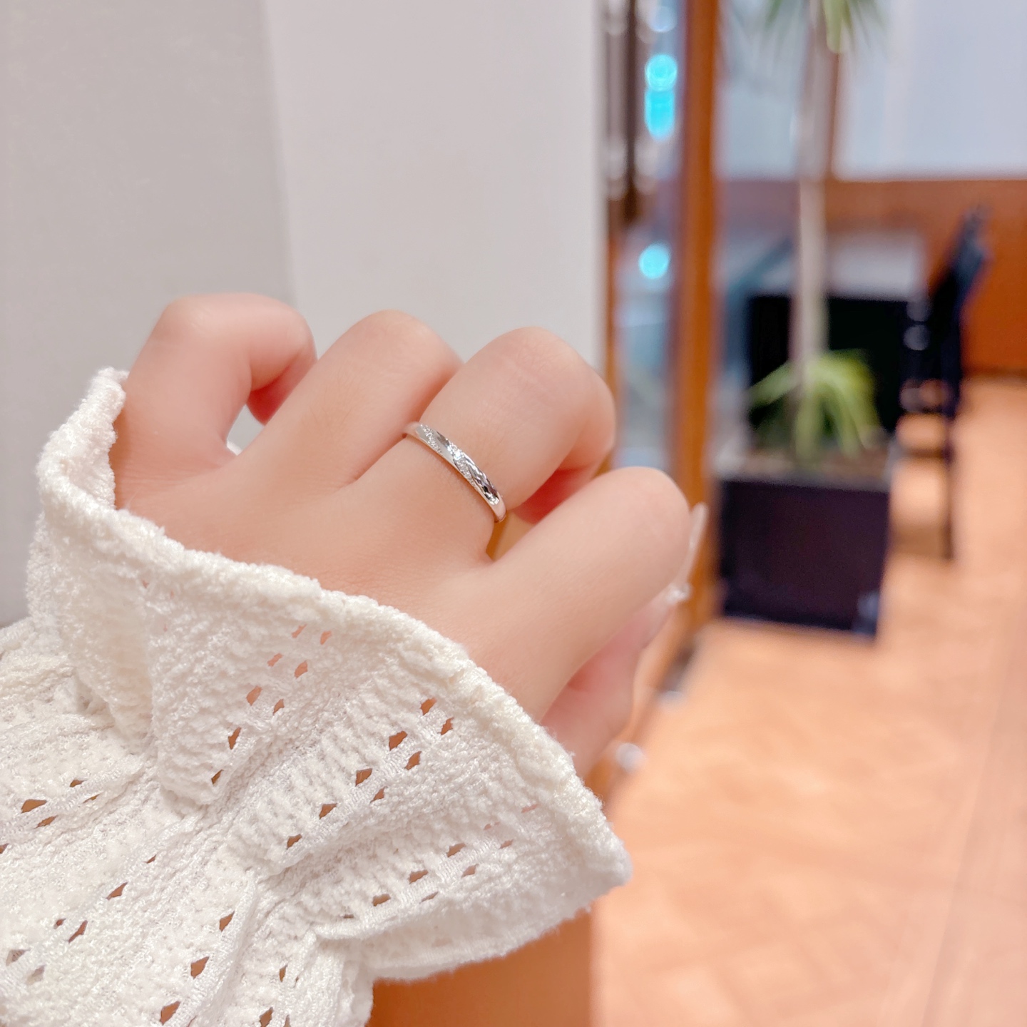 Hochglanzpoliertes Silber Ring Schick Muttertag Gold