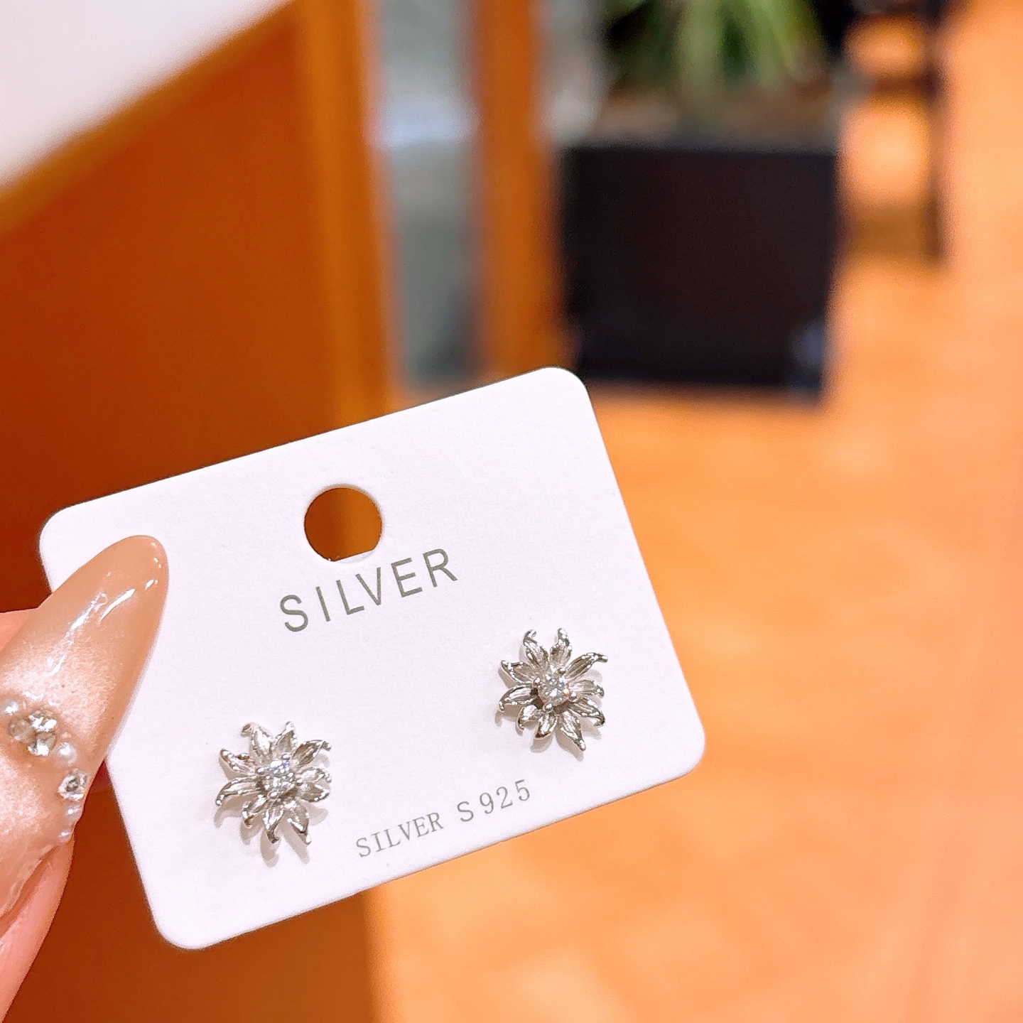 Low Allergy Silver Earrings Light Luxury Proposal Gold