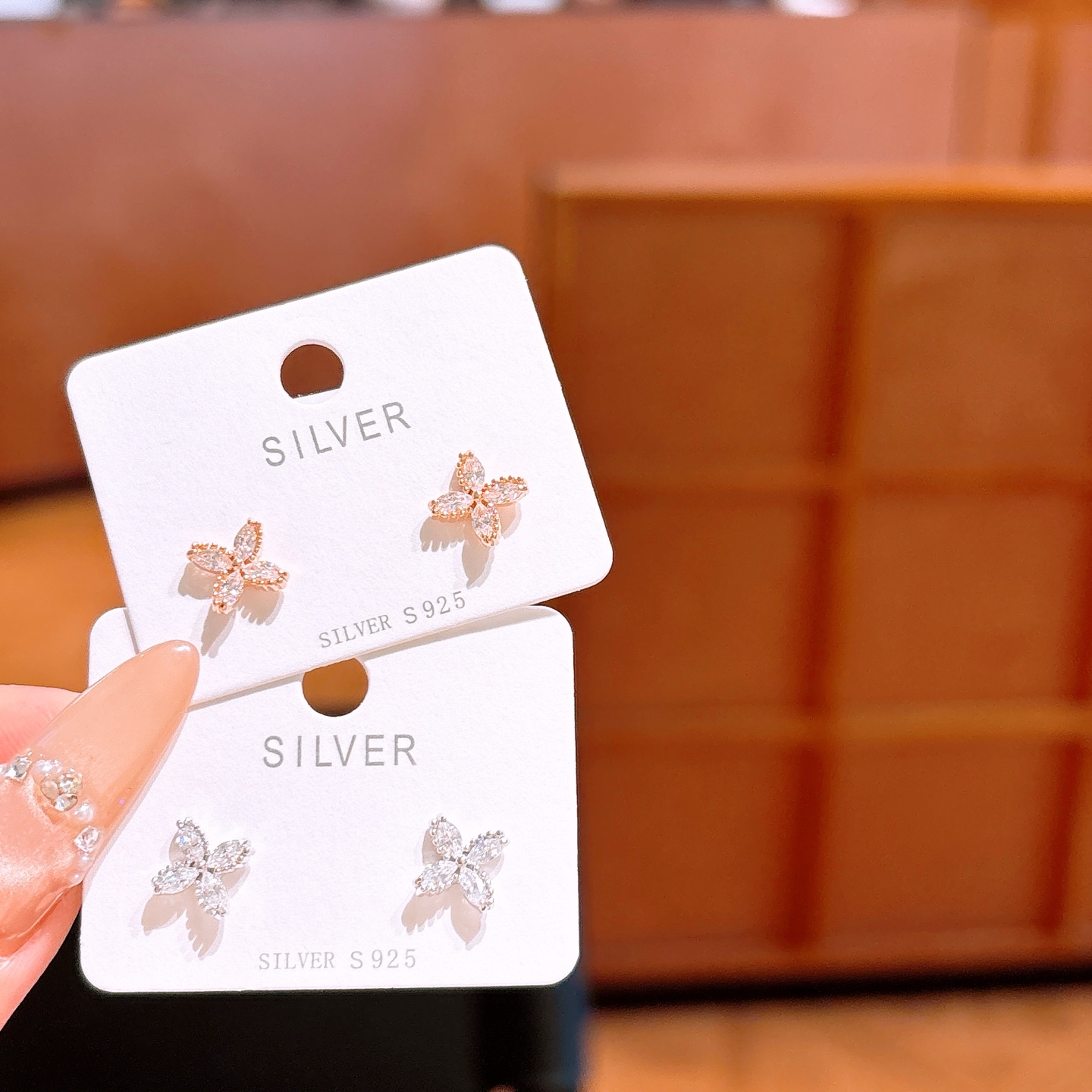 S925 Sterling Silver Earrings Fresh Christmas Silver