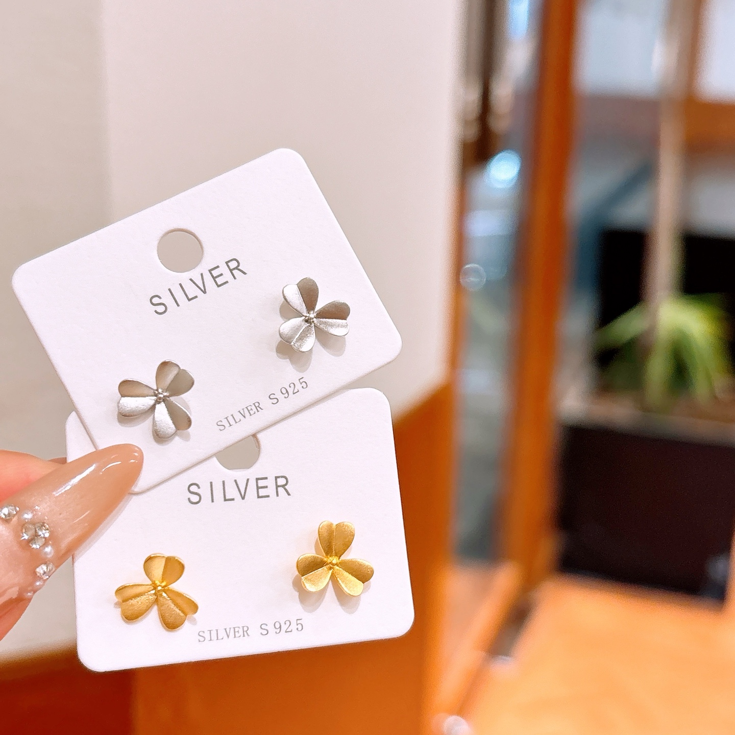 High Polish Silver Earrings Dainty Travel Silver