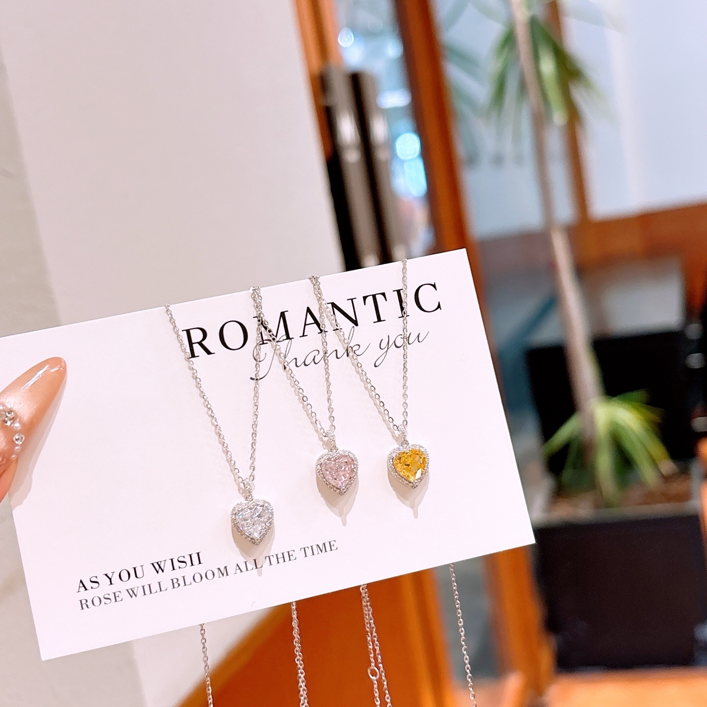 Fine Silver High Carbon Diamond Necklace Ins Style Christmas Silver