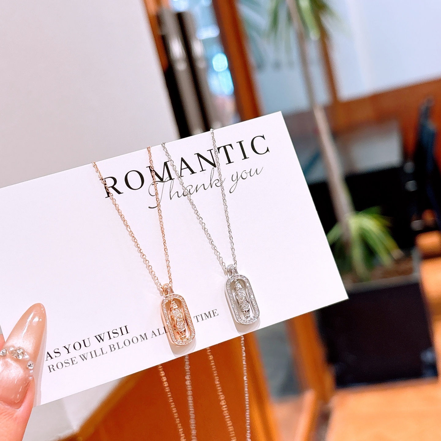 ユニーク純銀ネックレスゴールド 婚約