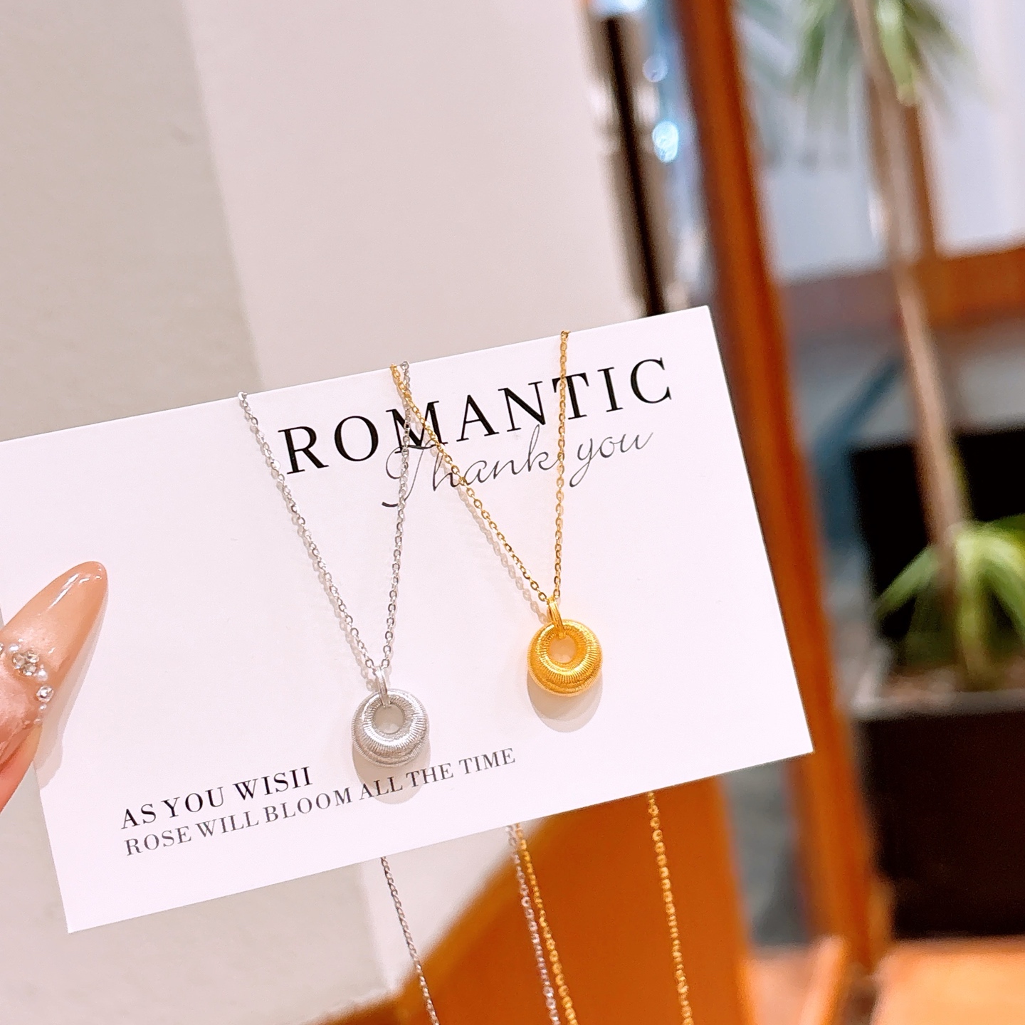 Low Allergy Silver Necklace Minimalist Banquet Gold