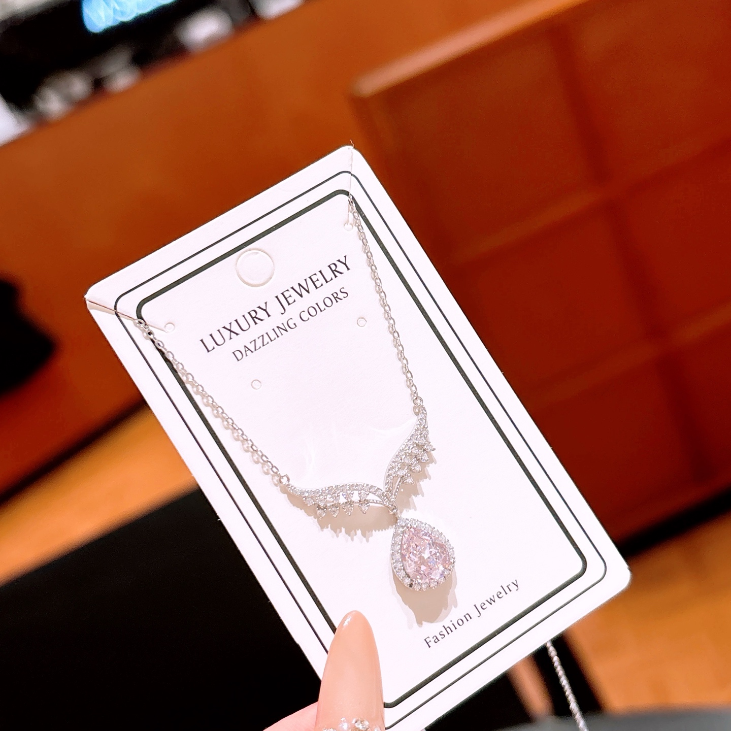 Solid Silver High Carbon Diamond Necklace Premium Workplace Gold