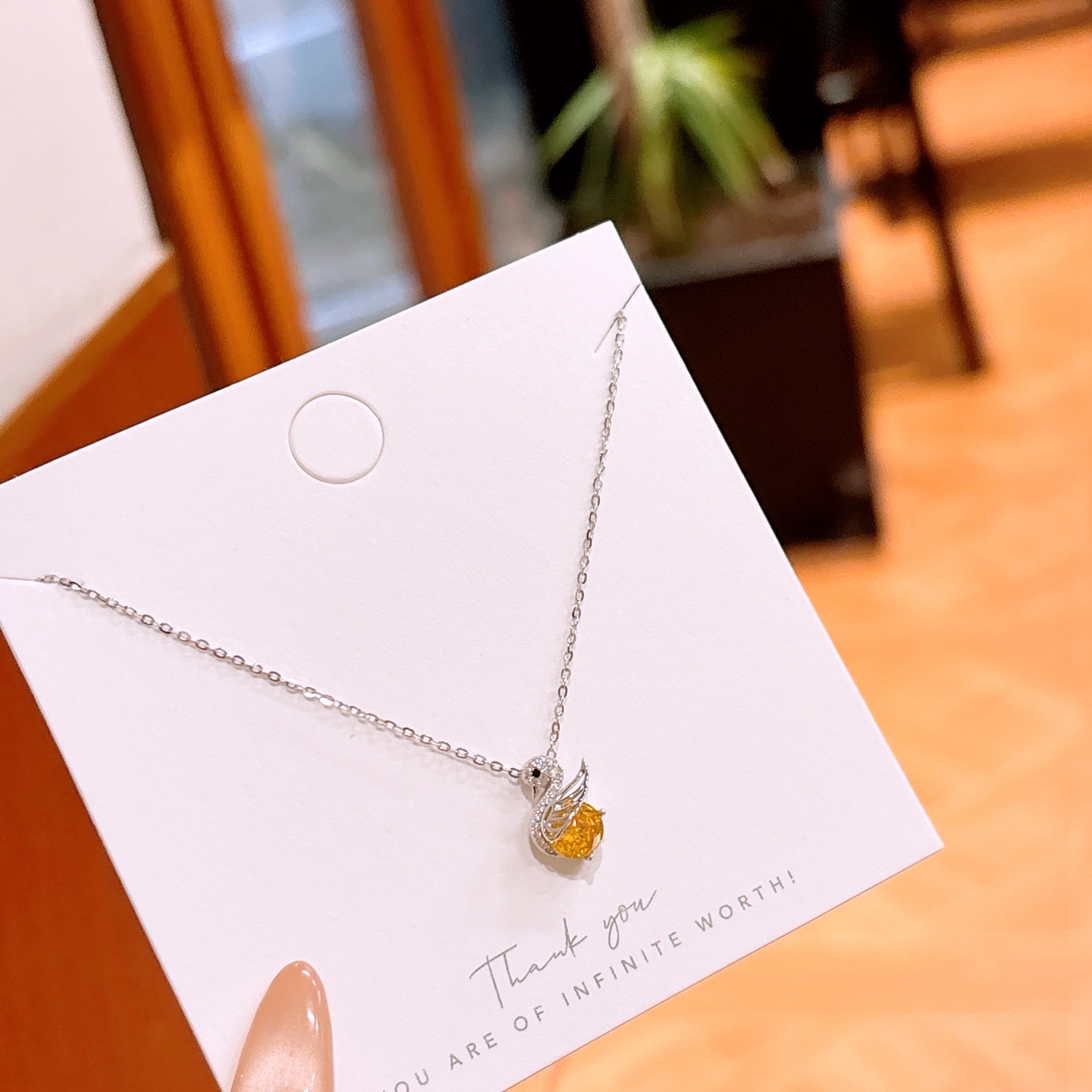 Solid Silver High Carbon Diamond Necklace Artistic Valentine's Day