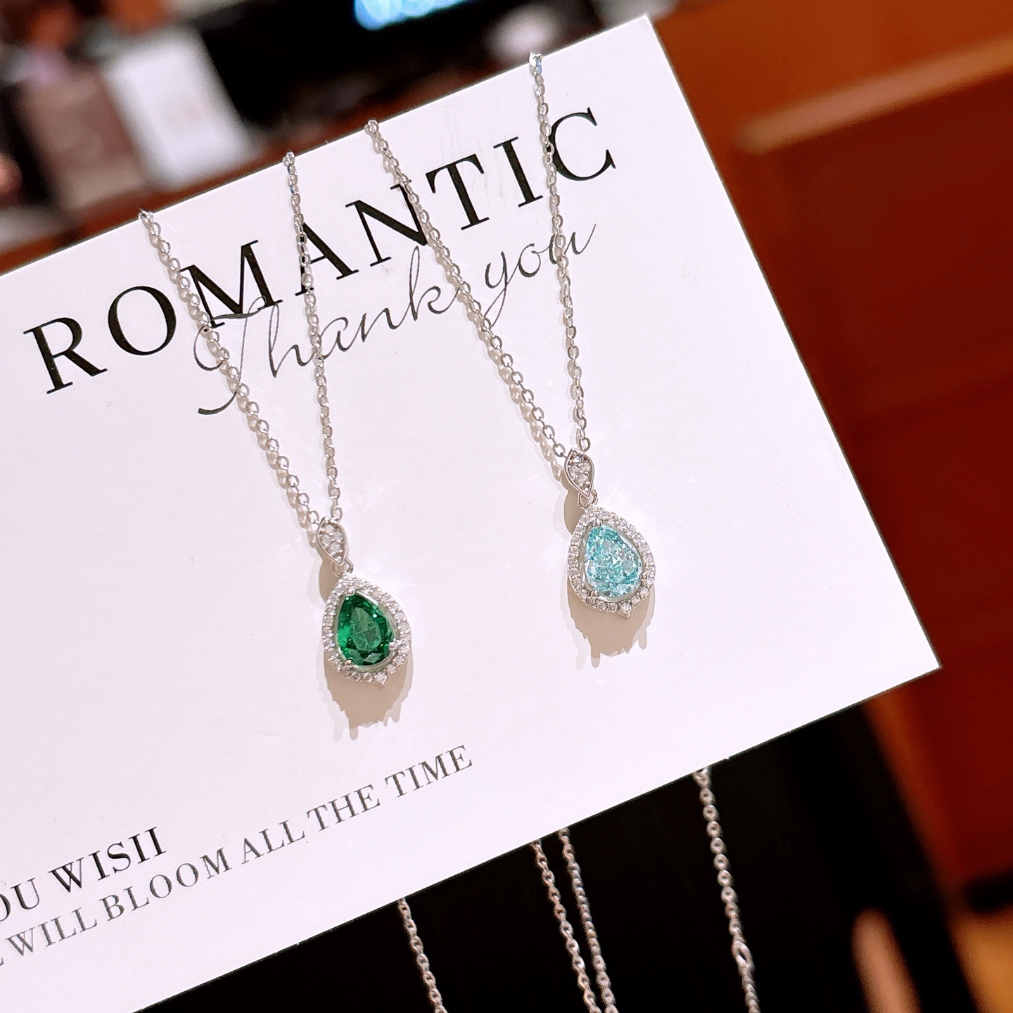 Hypoallergenic Silver High Carbon Diamond Necklace Delicate Party Gold