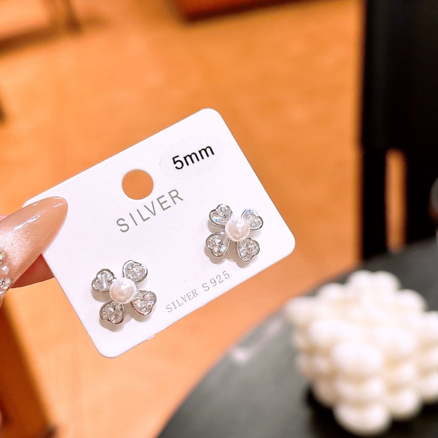 Massivsilber Ohrringe Künstlerisch Hauseinweihung Gold