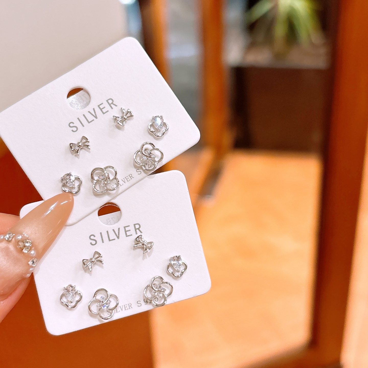 S925 Sterling Silver Earrings Intellectual Teacher's Day Silver