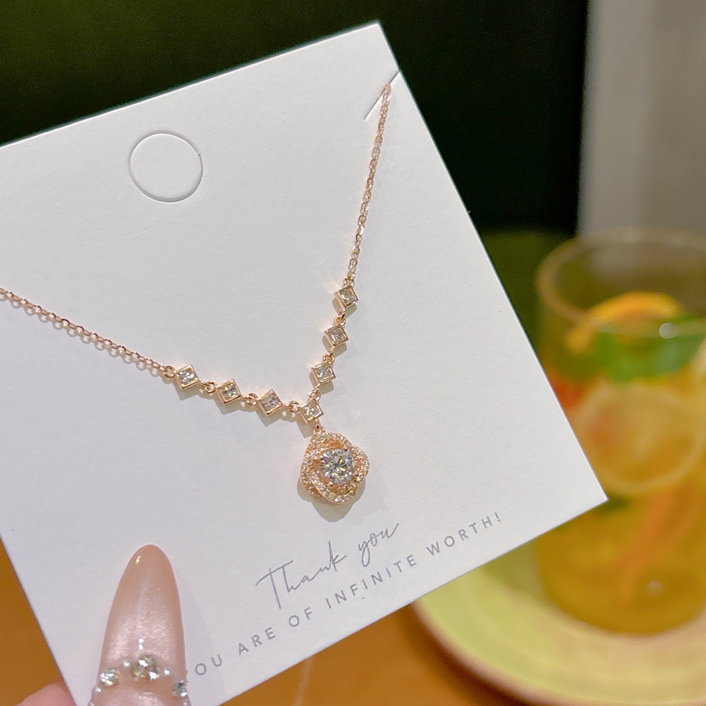 High Polish Silver Necklace Minimalist Bestie Gift Gold