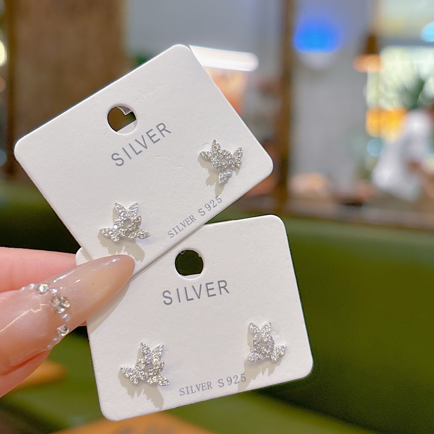 Nickelfreies Silber Ohrringe Zart Geburtstag Gold