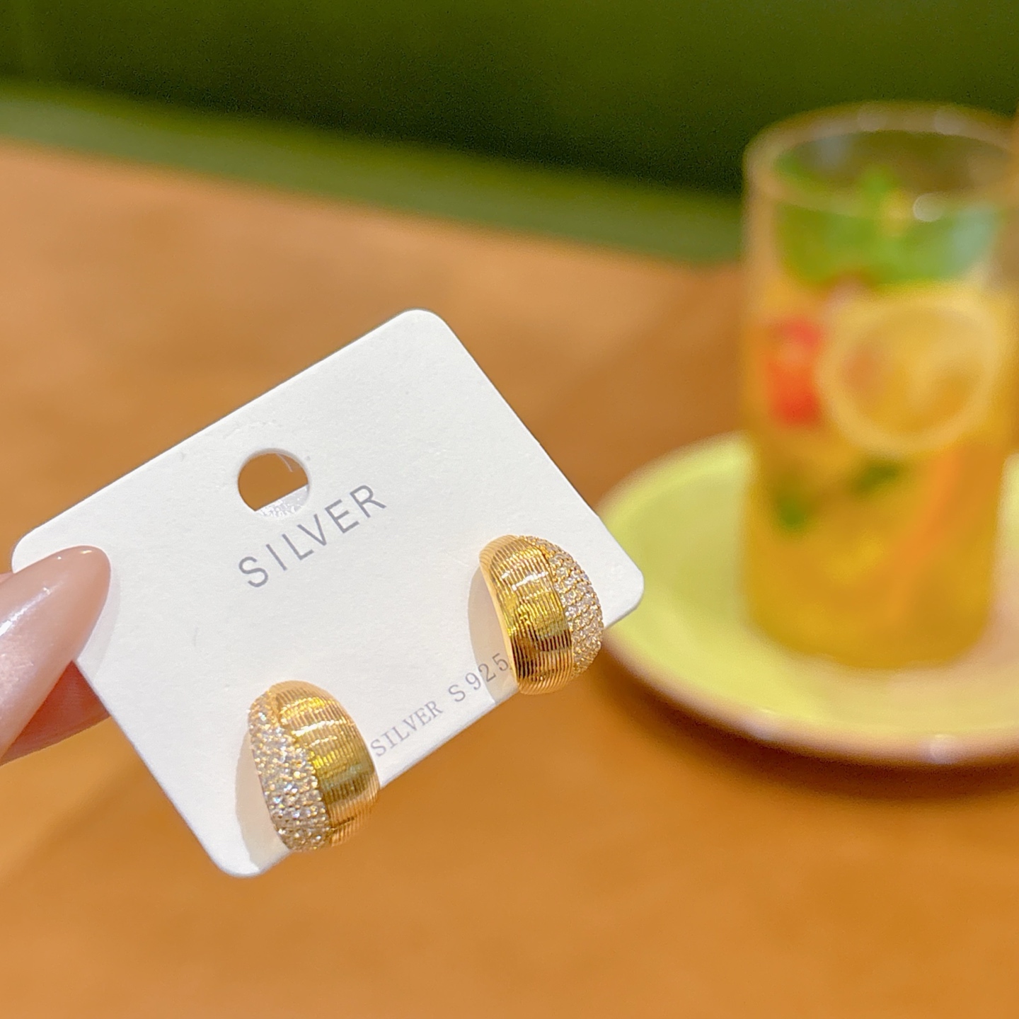 Low Allergy Silver Earrings Elegant Teacher's Day Gold