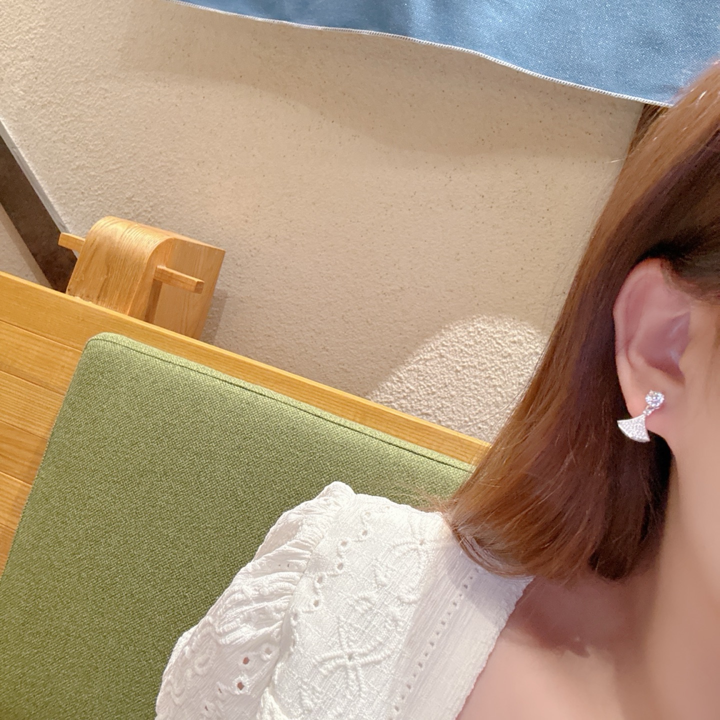 S925 Sterling Silver Moissanite Studs Elegant Birthday Silver