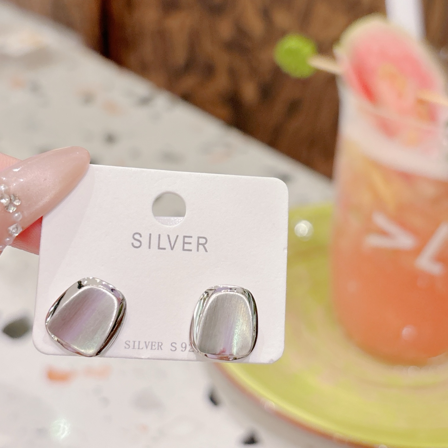 S925 Sterling Silver Earrings French Mother's Birthday Silver