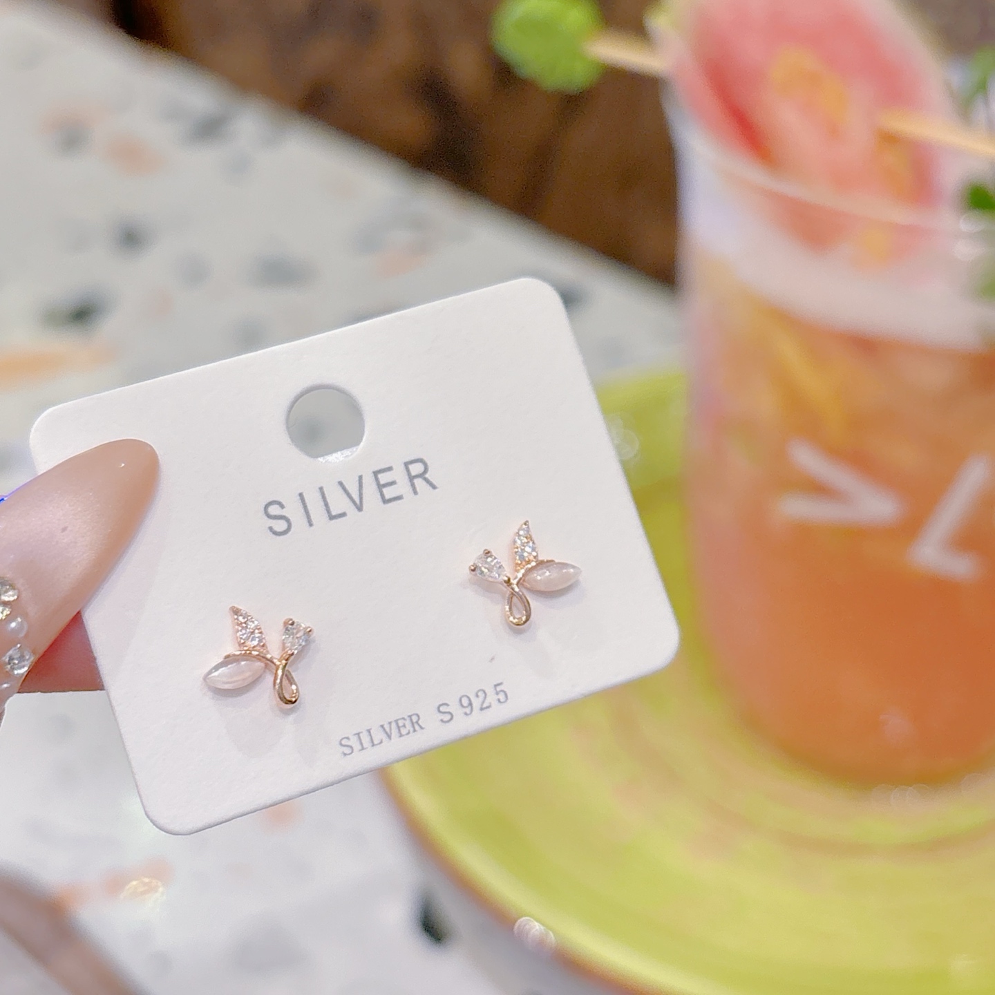 S925 Sterling Silver Earrings Girly Office Silver