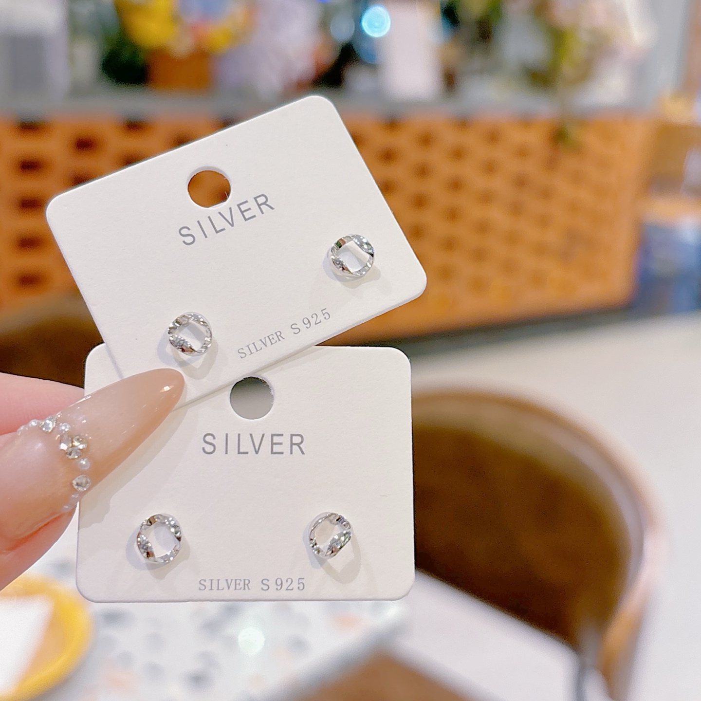 Low Allergy Silver Earrings Ins Style Housewarming Silver